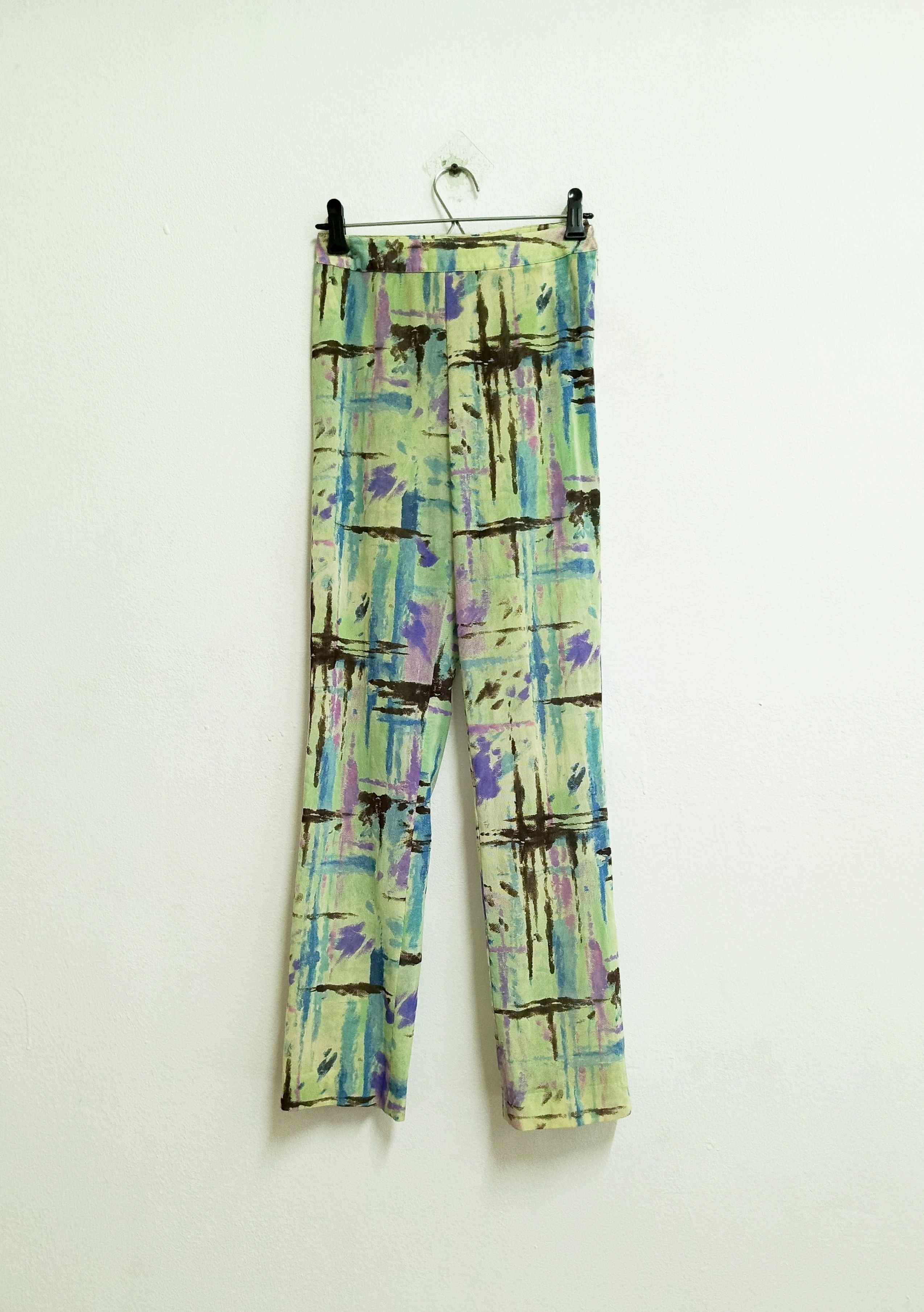 Karl Lagerfeld × Vintage Vintage Karl Lagerfeld Women Abstract Printed Pants Size 26" / US 2 / IT 38 - 1 Thumbnail