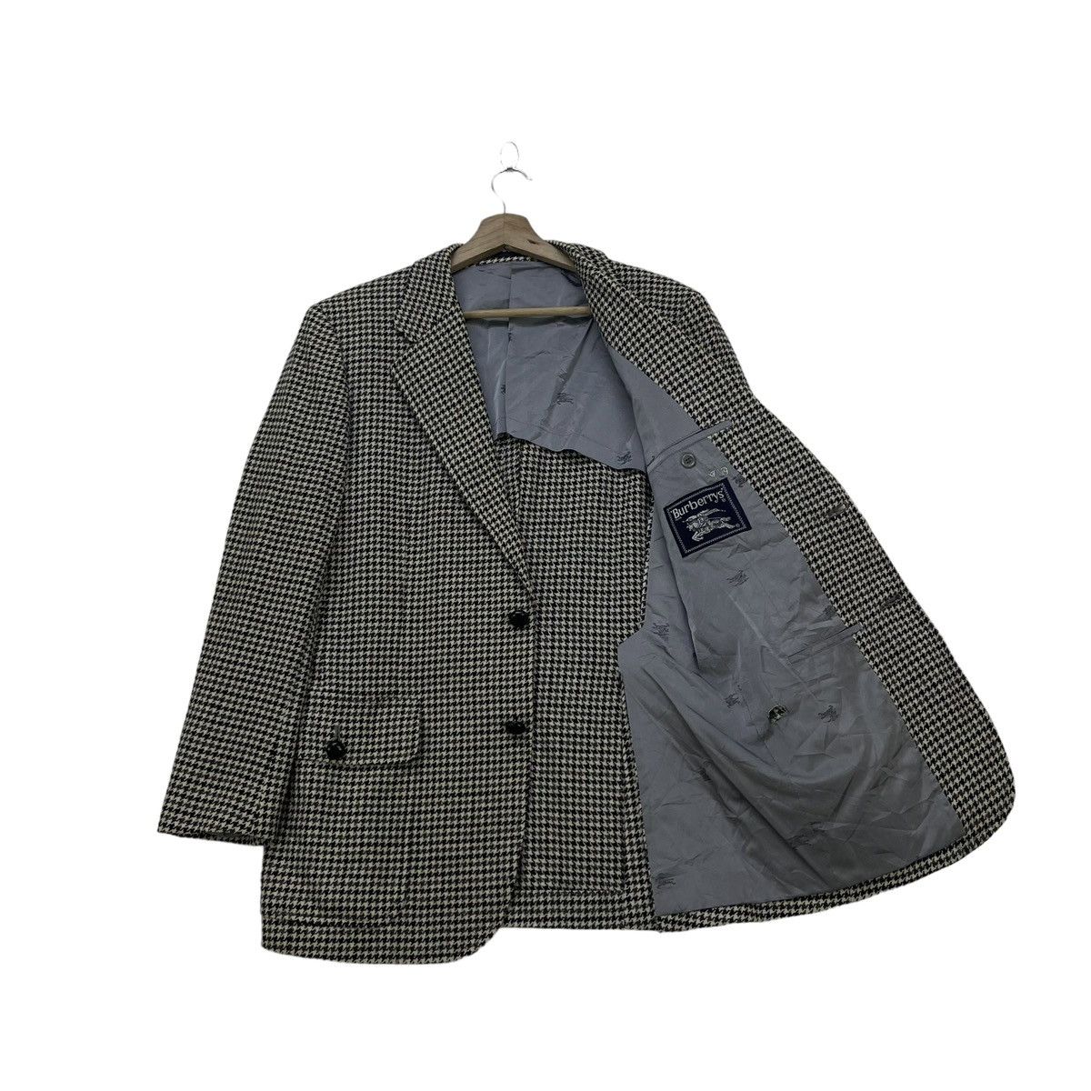 Burberry × Vintage Vintage Burberrys Checked Black And White Wool Jacket Size US M / EU 48-50 / 2 - 1 Thumbnail