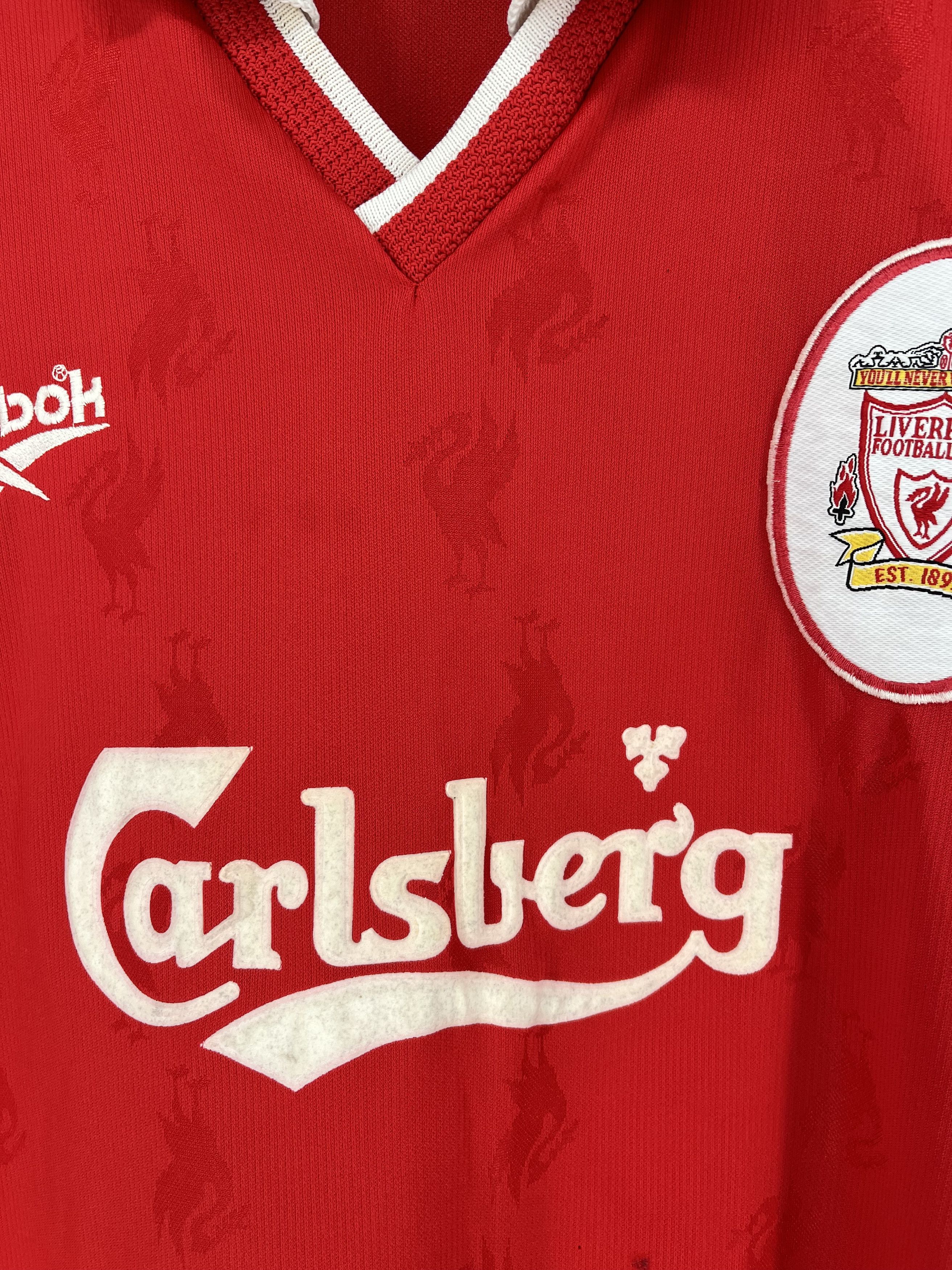 Reebok Liverpool FC 96/98 Home Jersey Reebok Carlsberg #10 UK Size US M / EU 48-50 / 2 - 9 Thumbnail