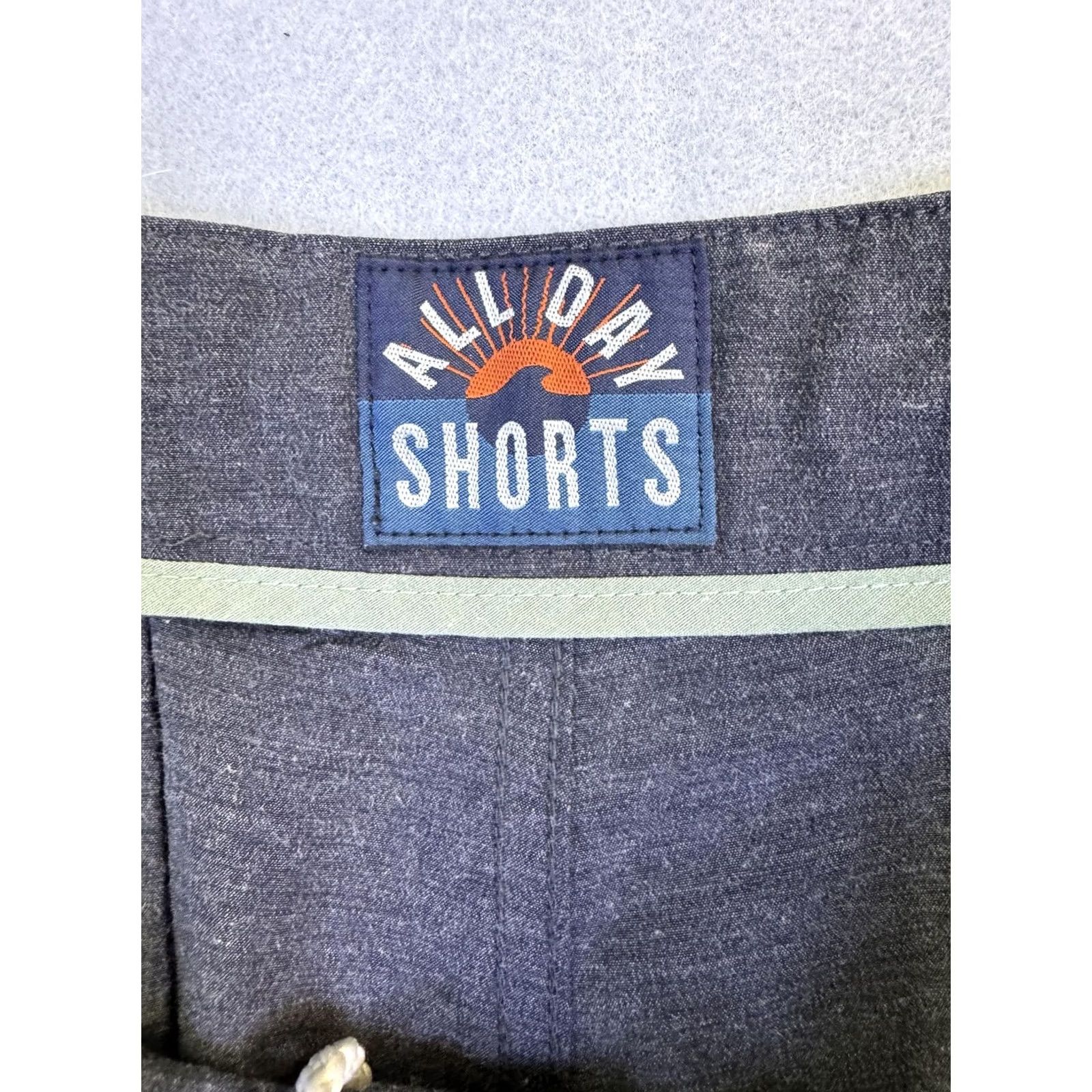 Faherty Faherty All Day Shorts Mens 29 Gray Hybrid Chino Drawstring Stretch Performance Size US 29 - 3 Thumbnail