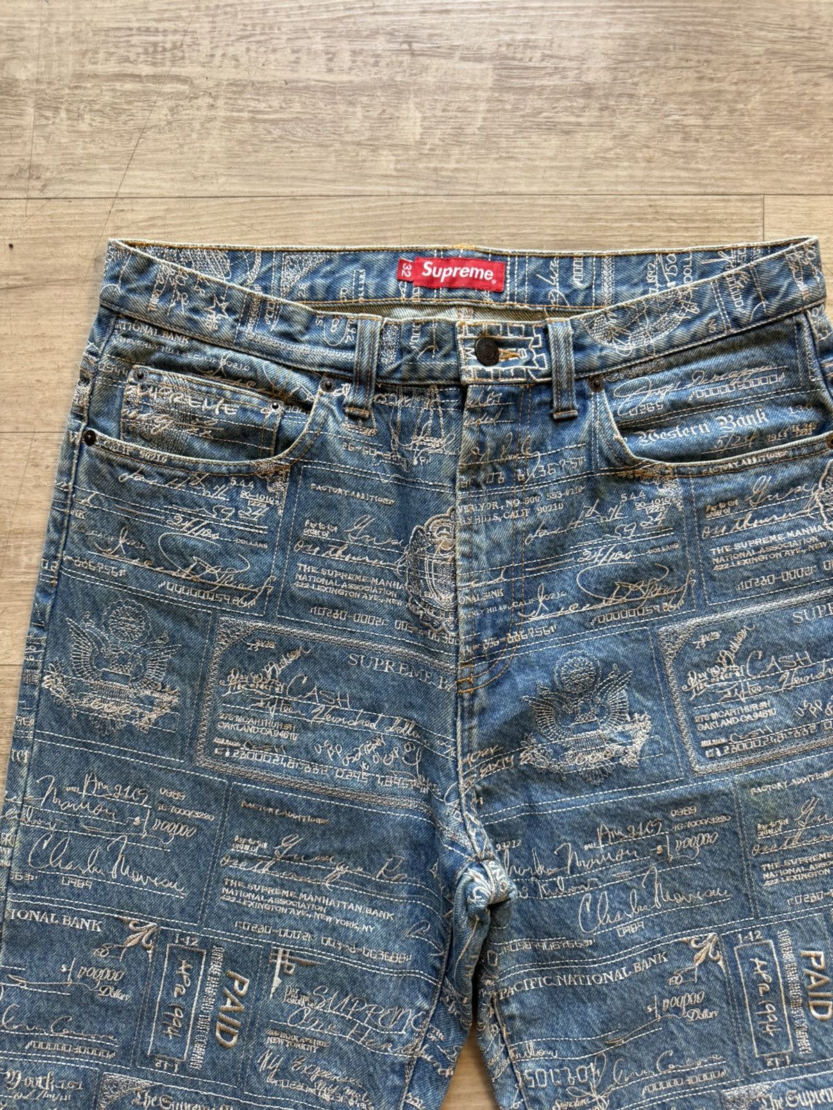 Supreme Supreme embroidered checks denim size 32 Size US 32 / EU 48 - 2 Thumbnail