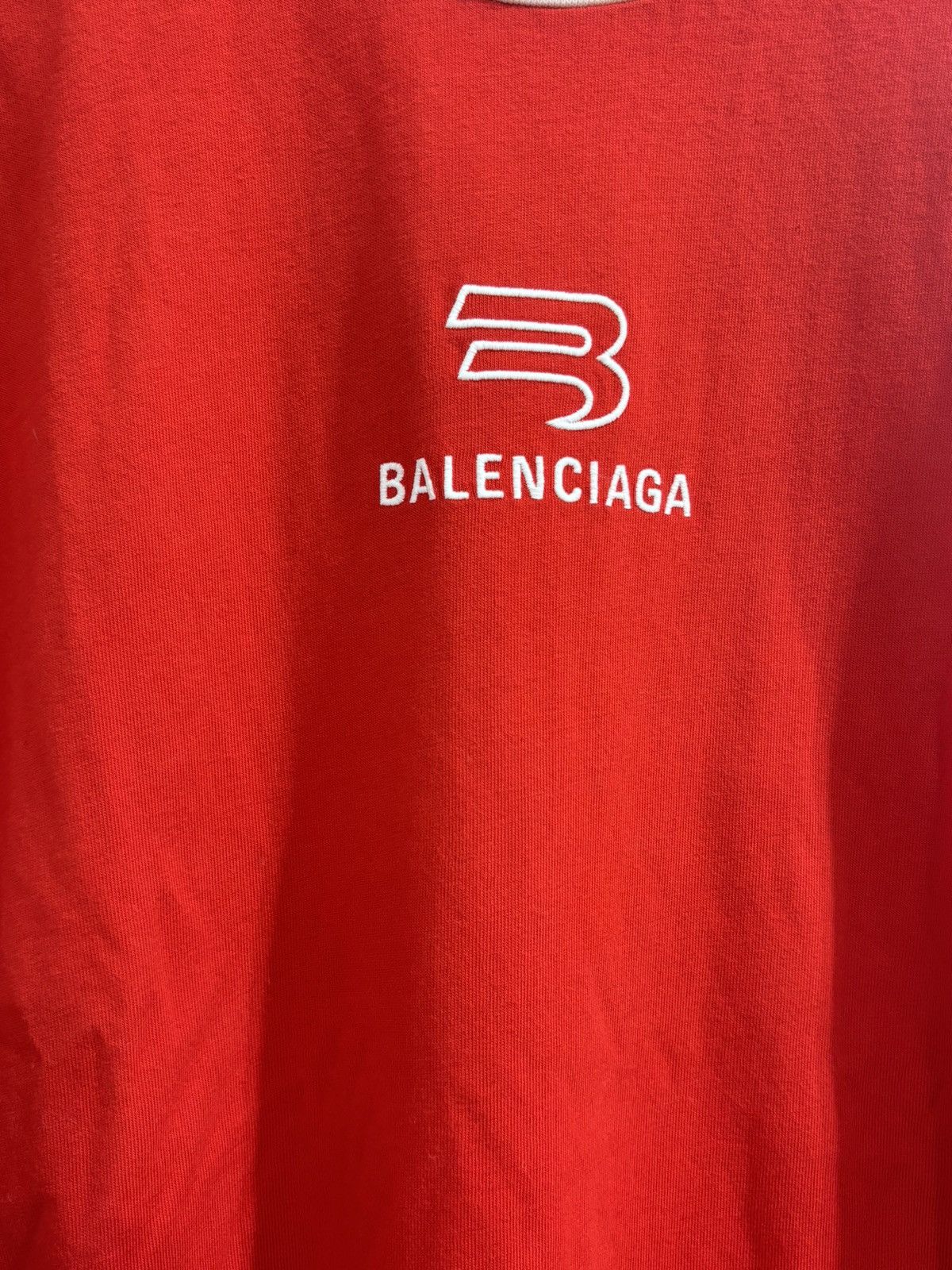 Balenciaga Balenciaga Small Logo Red Tee Size US L / EU 52-54 / 3 - 2 Thumbnail