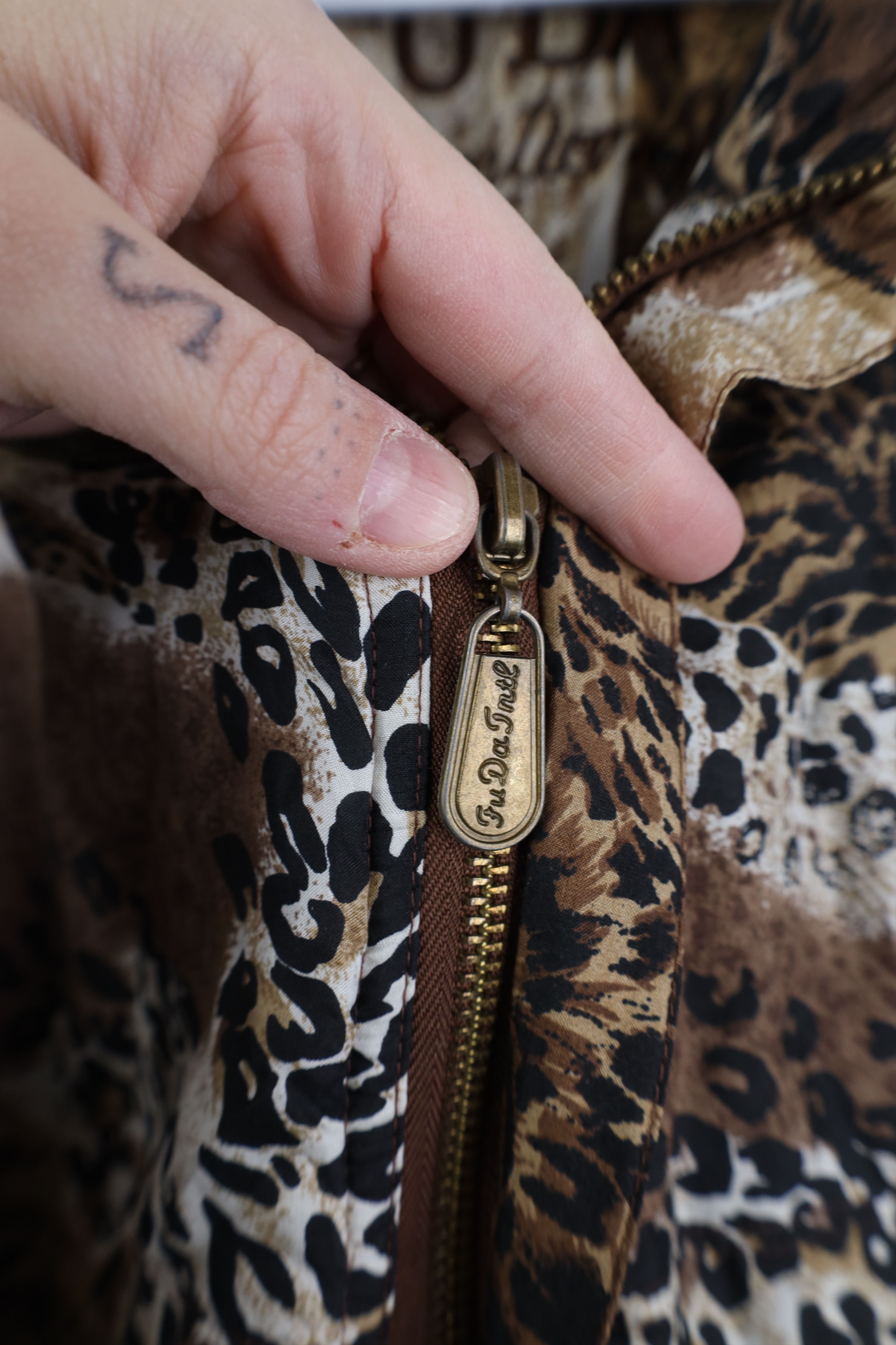 Vintage Vintage 90s Streetwear Leopard Full Zip Silk Bomber Jacket Size 3XL / US 20-22 - 8 Thumbnail