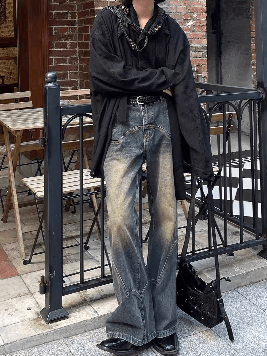 Japanese Brand × Vintage Light Blue High Street Vintage Loose Jeans Size US 32 / EU 48 - 3 Thumbnail