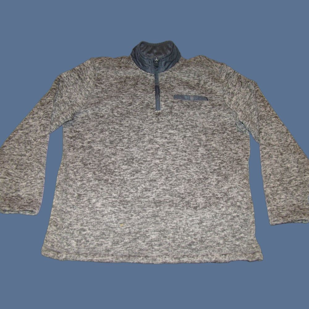 Eddie Bauer Eddie Bauer Mens Small 1/4 Zip Mock Neck Gray Fleece Sweater Size US S / EU 44-46 / 1 - 1 Thumbnail