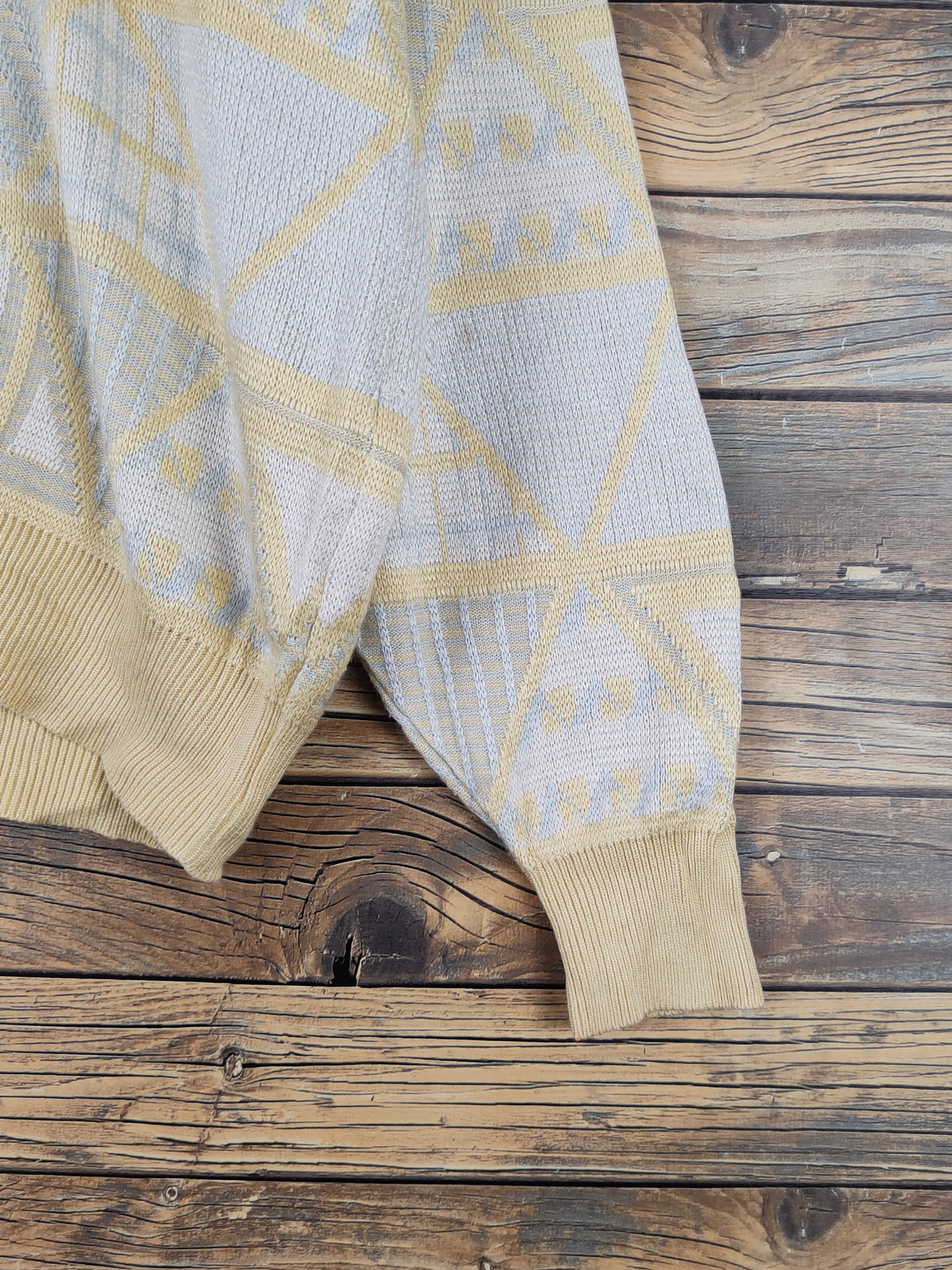 Vintage Paris vintage Yellow Knitwear Sweatshirts #W2027 Size L / US 10 / IT 46 - 6 Thumbnail