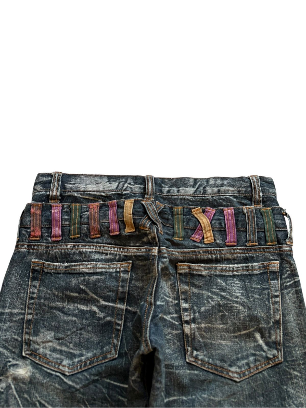 Japanese Brand × PPFM Vintage Japanese Brand Double Waist Bleached Wash Loose Jean Size US 31 - 8 Thumbnail
