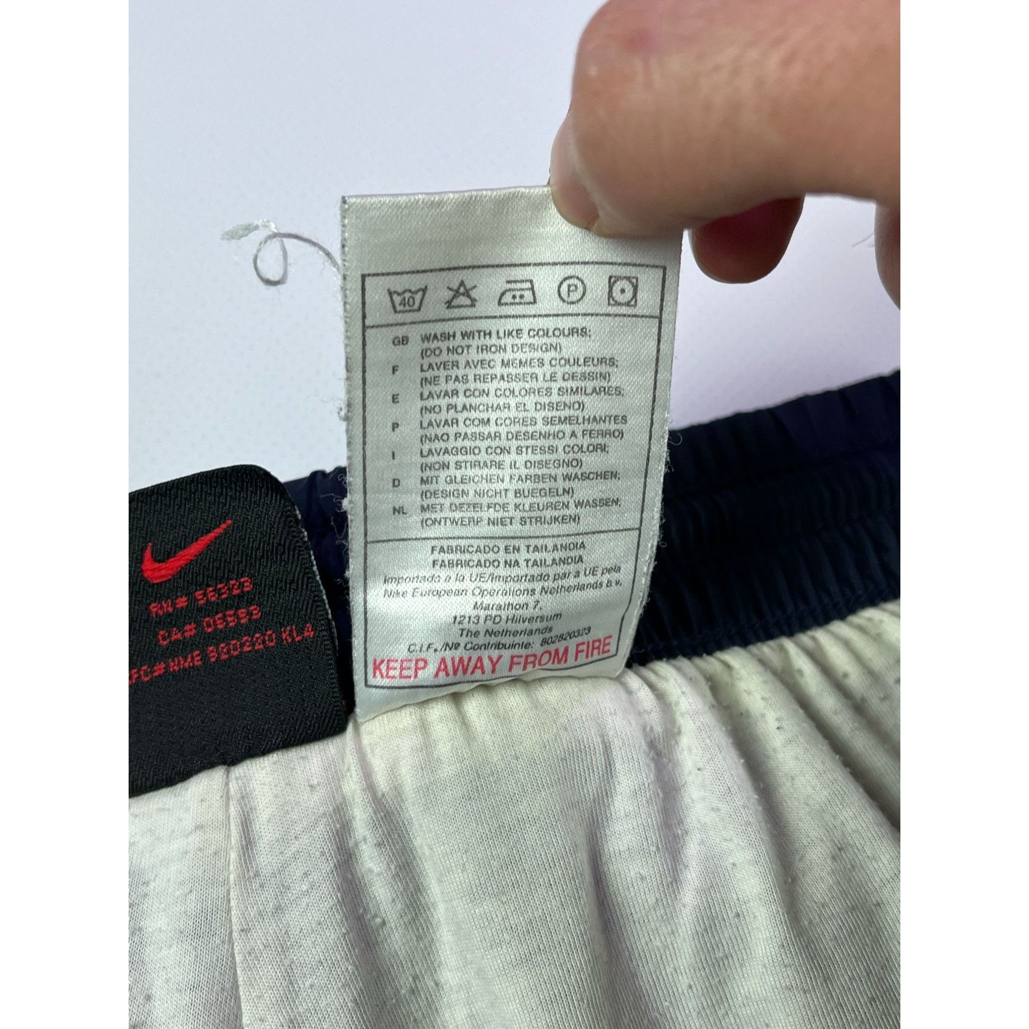 Nike × Vintage Nike Vintage 90s Navy Nylon Baggy Pants Size US 38 / EU 54 - 5 Thumbnail