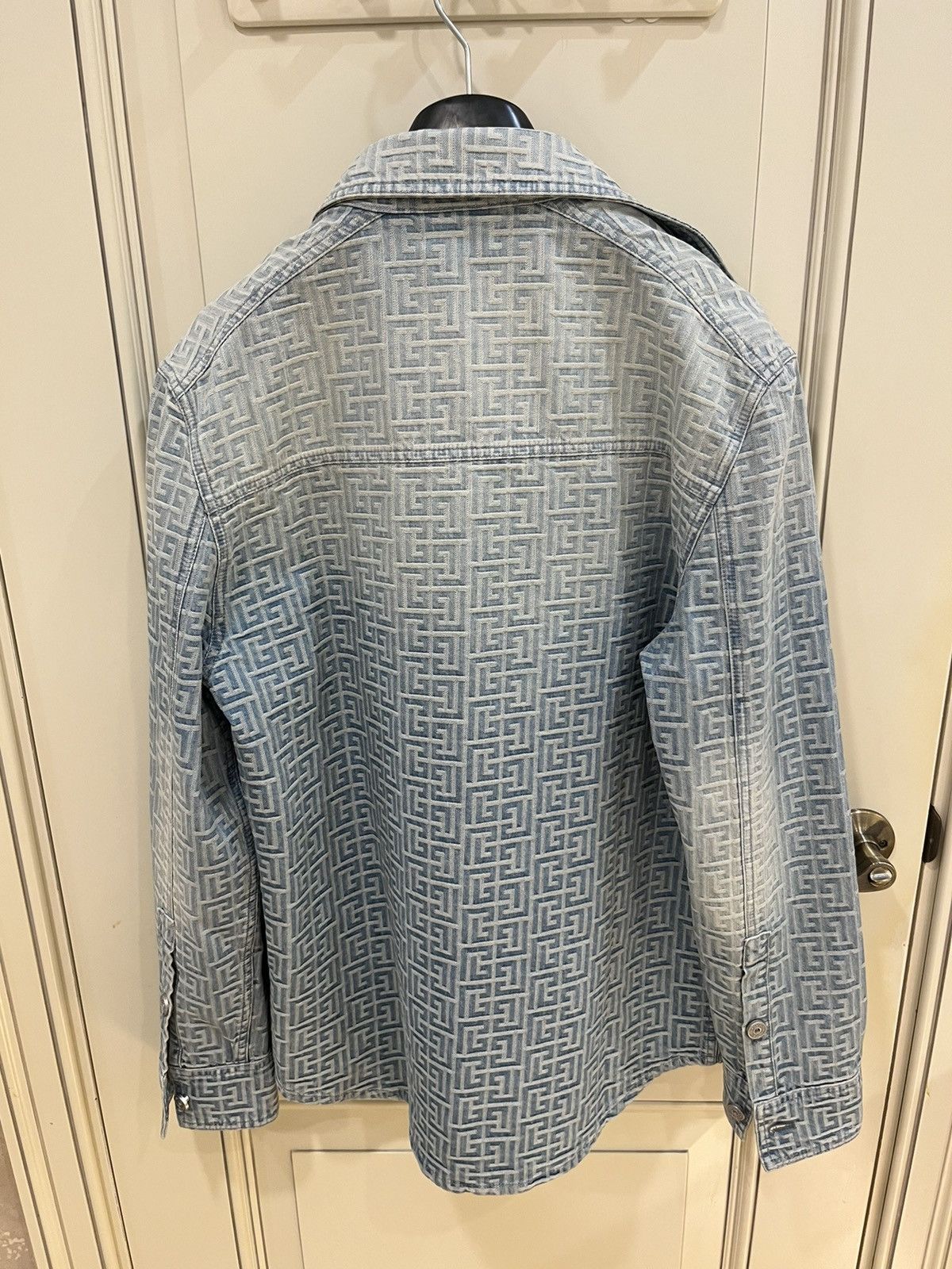 Balmain Monogram Denim overshirt size 46 Size US S / EU 44-46 / 1 - 15 Thumbnail