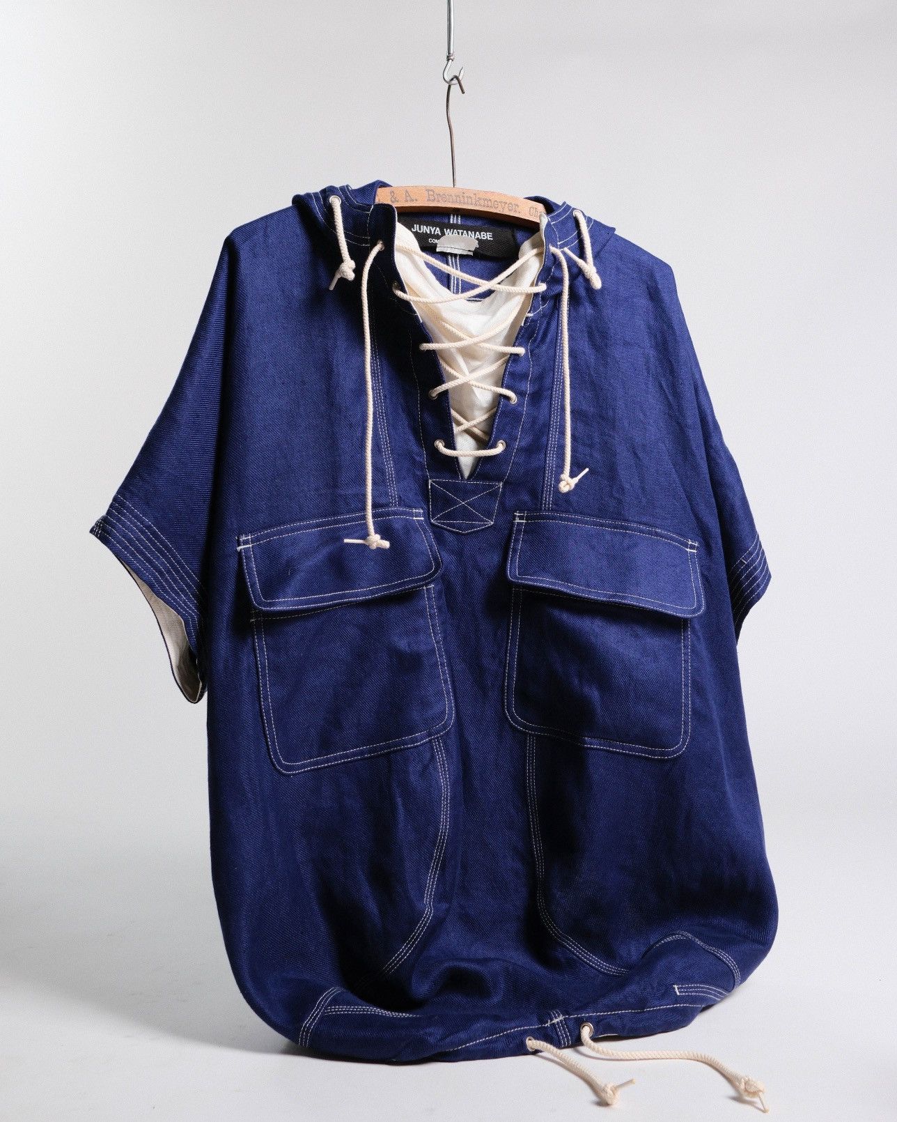 Junya Watanabe Junya Watanabe Spring 2011 Indigo Lace-up Anorak Size US S / EU 44-46 / 1 - 1 Thumbnail