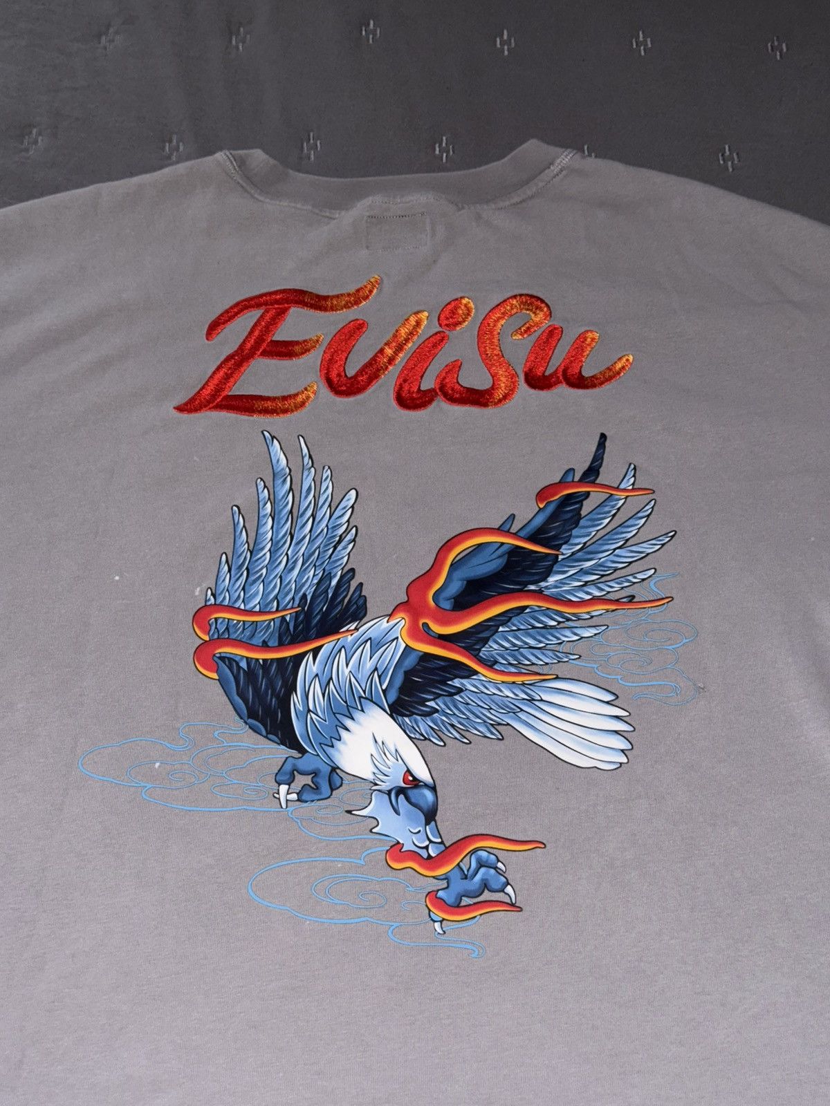 Evisu Evisu Eagle Print Seagull Embroidery T-Shirt Grey Size US XL / EU 56 / 4 - 7 Thumbnail
