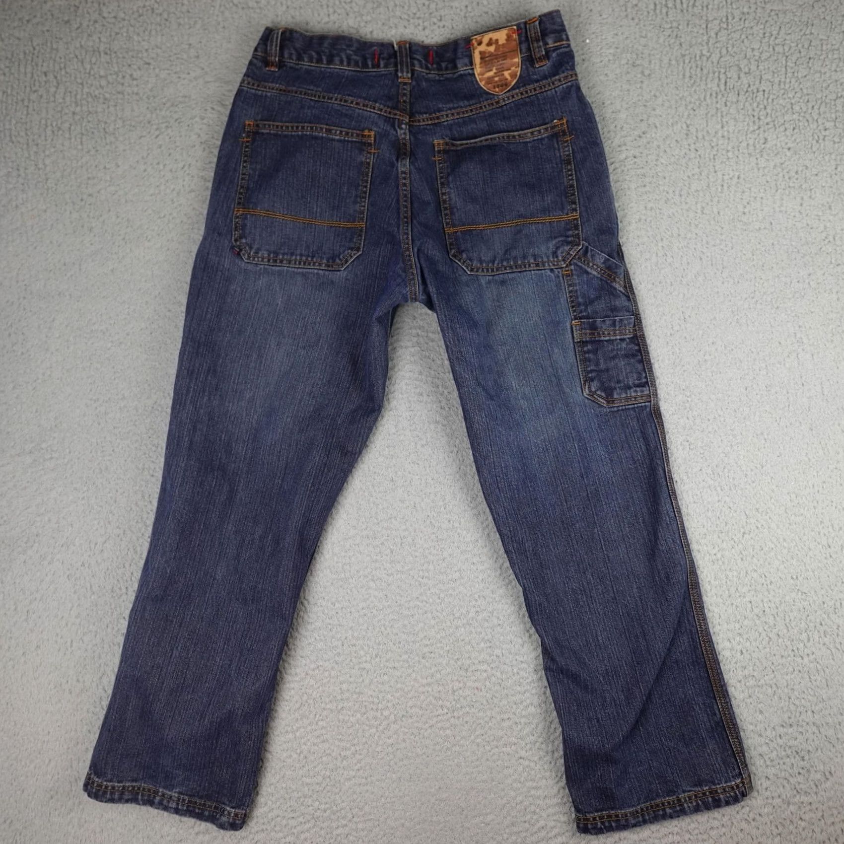 Vintage Mecca Mens Jeans 34x30 Blue Denim Carpenter 5-Pocket Relaxed Fit Y2K Hip Hop Style Straight Jeans Mens Size US 34 / EU 50 - 2 Thumbnail