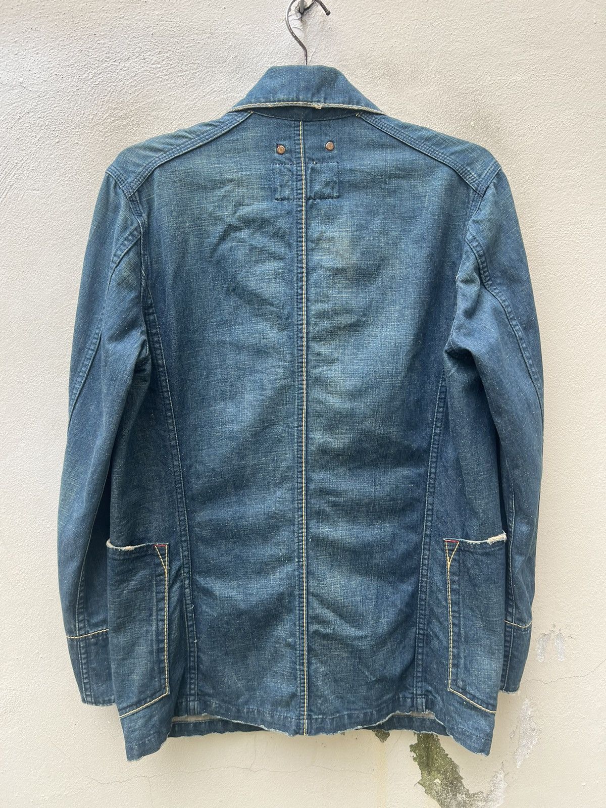 Levi's × Vintage Vintage 2002 Levi’s Redloop Distress Fade Denim Chore Jacket Size US M / EU 48-50 / 2 - 12 Thumbnail