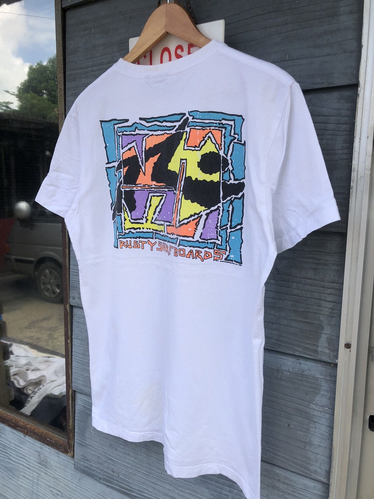 Japanese Brand × Vintage Vintage RARE 90s Rusty Surfboards Tshirt Size US M / EU 48-50 / 2 - 2 Thumbnail