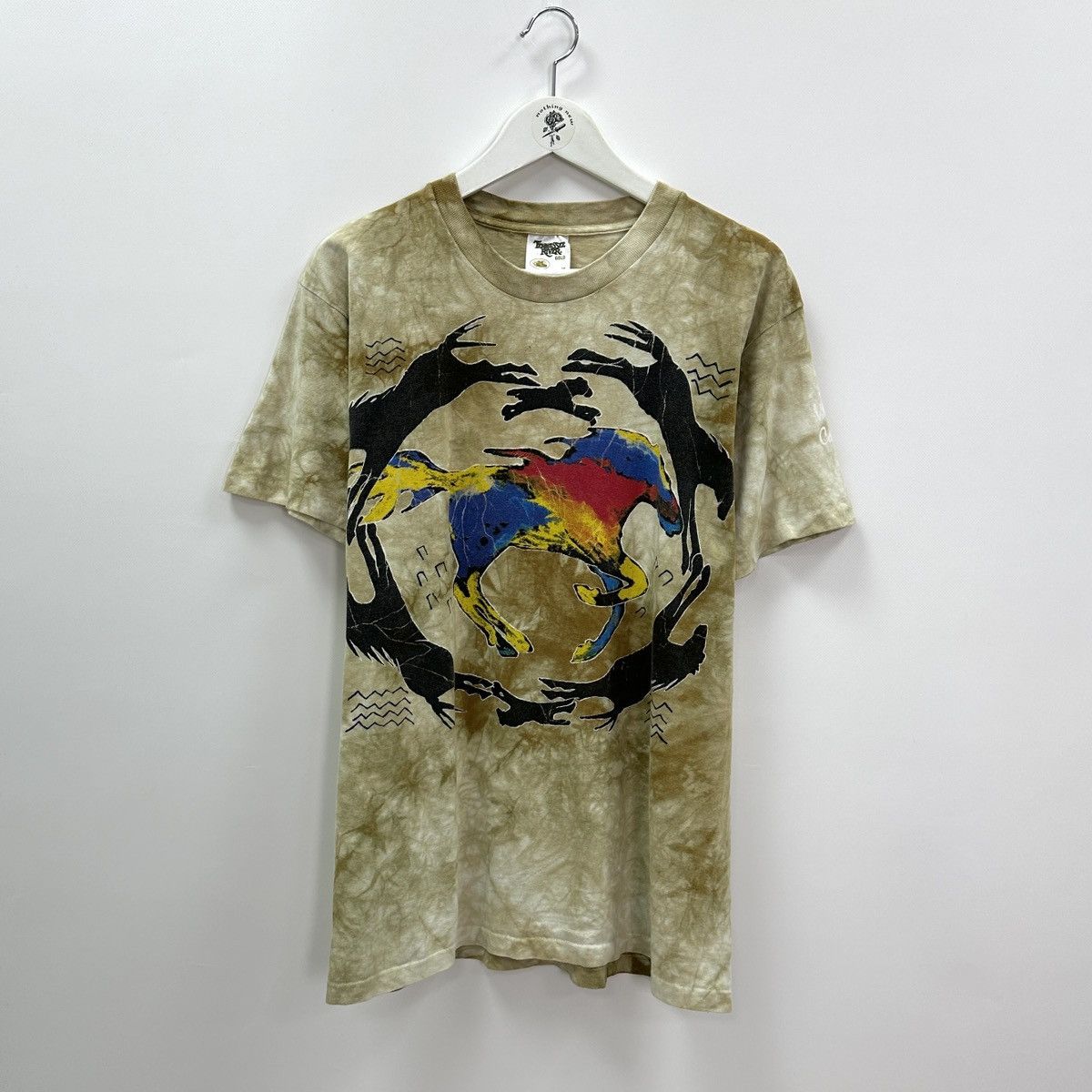 The Mountain Vintage 90s The Mountain Gray 96 Horses art tee tie dye y2k Size US M / EU 48-50 / 2 - 1 Thumbnail