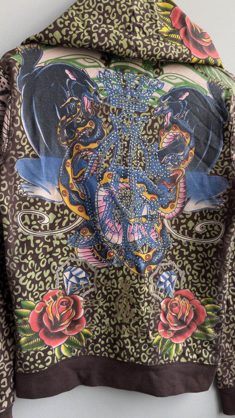 Christian Audigier × Ed Hardy × Vintage Ed Hardy Christian Audigier vintage brown zip hoodie Size M / US 6-8 / IT 42-44 - 7 Thumbnail
