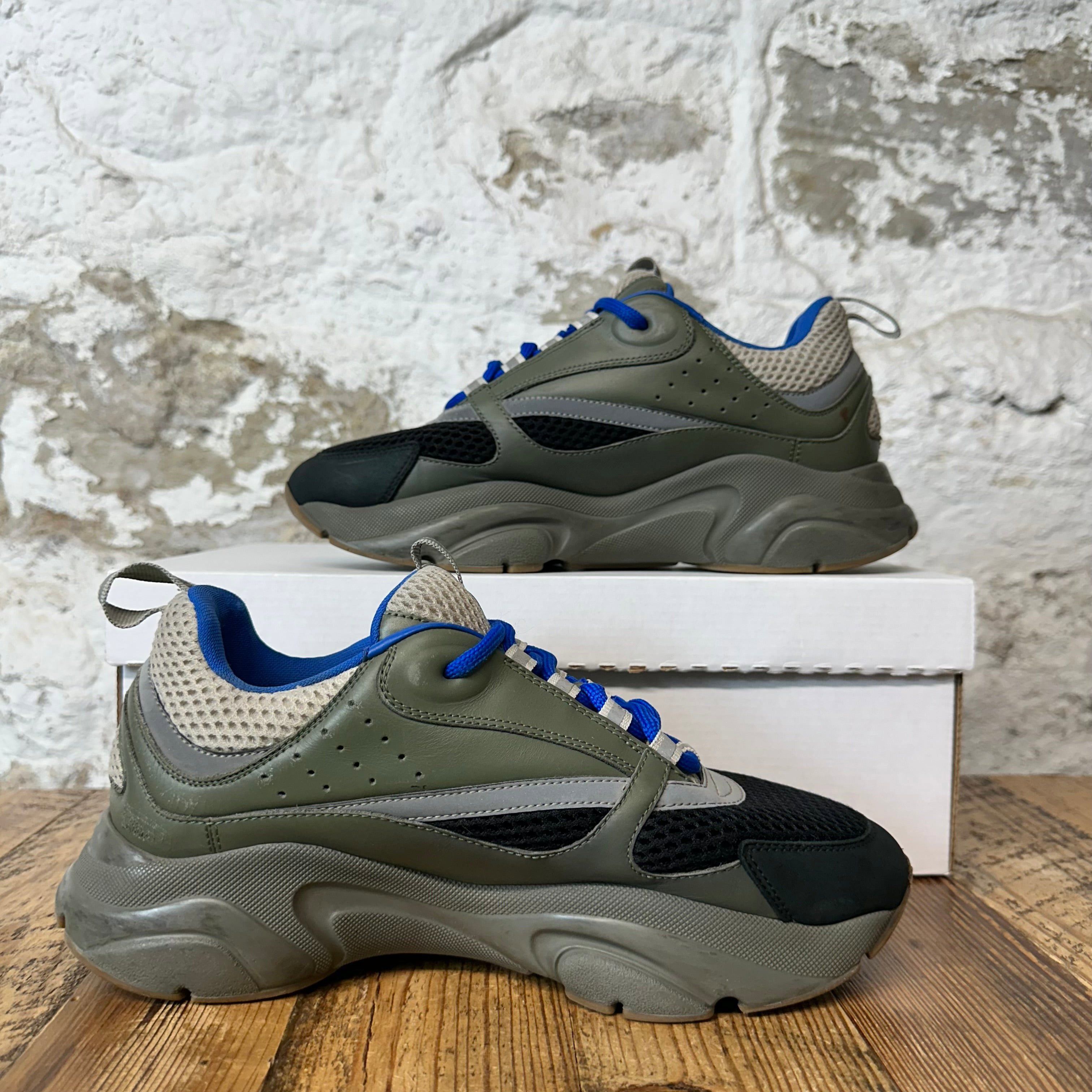 Dior Dior B22 Blue Olive Green Sneaker Sz 7 (40) Size US 7 / EU 40 - 2 Thumbnail
