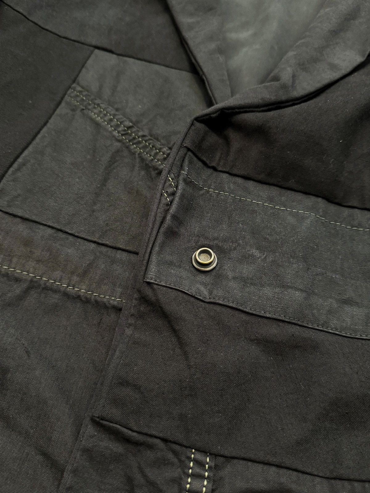 Greg Lauren Sz2 1/1 Black Workwear Tux Ollie Blazer Patchwork Jacket Size US M / EU 48-50 / 2 - 12 Thumbnail