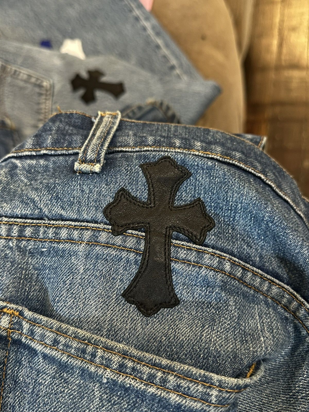 Chrome Hearts CHROME HEARTS BLUE LEVI PATCH DENIM Size US 32 / EU 48 - 9 Thumbnail