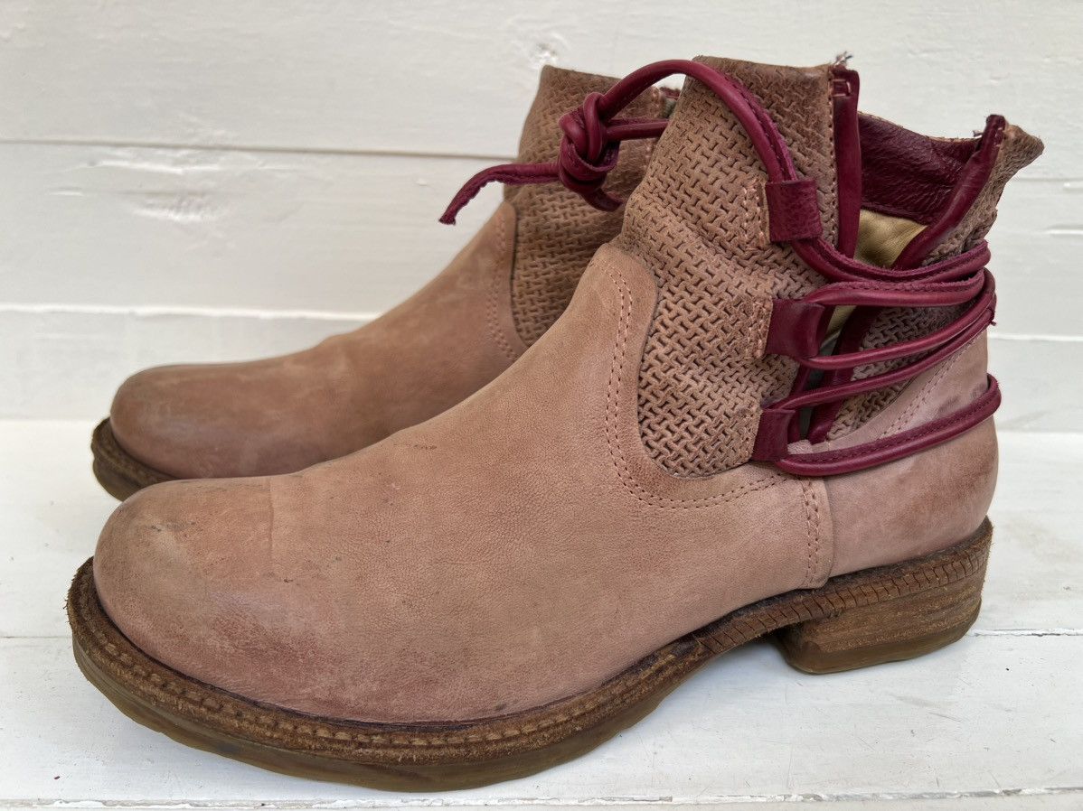 A.S.98 Airstep AS98 Beige Leather Boho Biker Ankle Boots Size US 8 / IT 38 - 1 Thumbnail