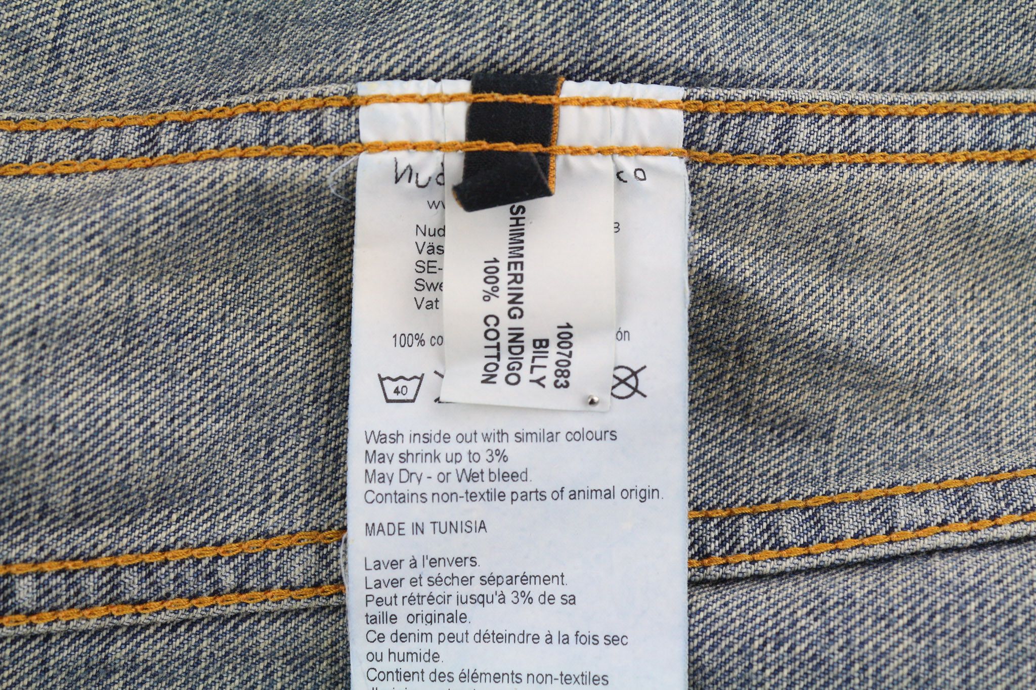 Nudie Jeans BILLY M Shimmering Indigo Washed Ripped Polo Jacket 82475 Size US M / EU 48-50 / 2 - 9 Thumbnail