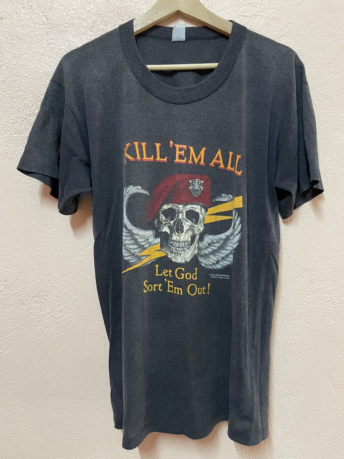 Vintage KILL ‘EM ALL Let God Sort ‘Em Out JRS Ent. Military
