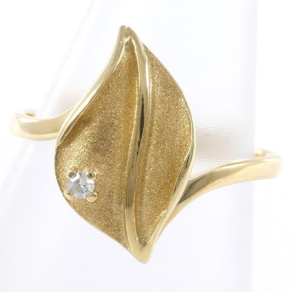 Other Other K18 Yellow Gold Diamond Ring Size 14 Metal Ring in Great Condition Size ONE SIZE - 1 Thumbnail