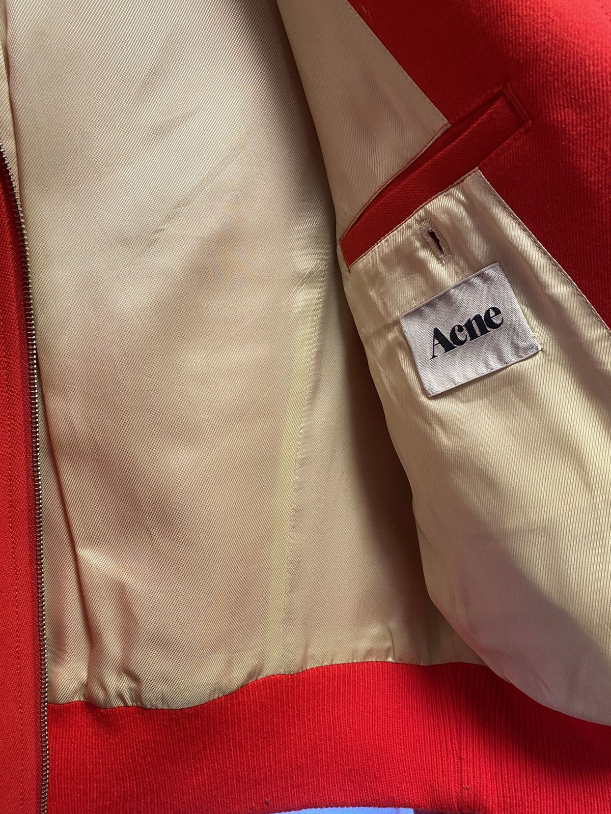 Acne Studios Acne Studios Red Wool Bomber Coat Size US M / EU 48-50 / 2 - 6 Thumbnail