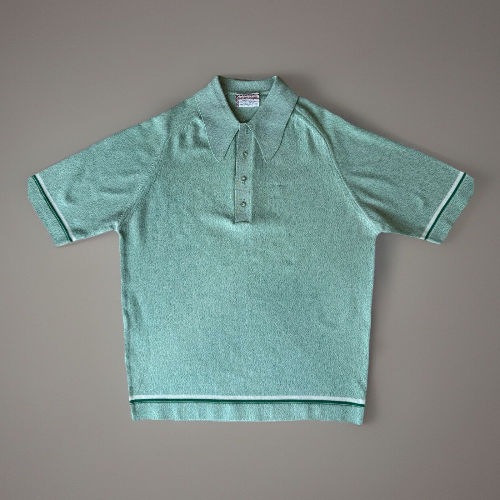 McGregor × Vintage Vintage McGregor Polo Large Green 70s Made in USA Knit Size US L / EU 52-54 / 3 - 1 Thumbnail