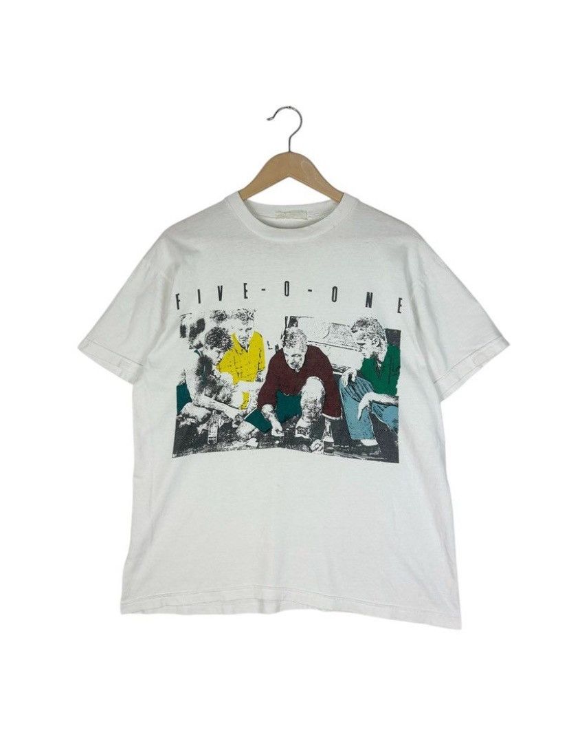 Levi's × Vintage Vintage 90s Five O One Tshirt Art / 501 Levis Promo Tees Size US L / EU 52-54 / 3 - 1 Thumbnail