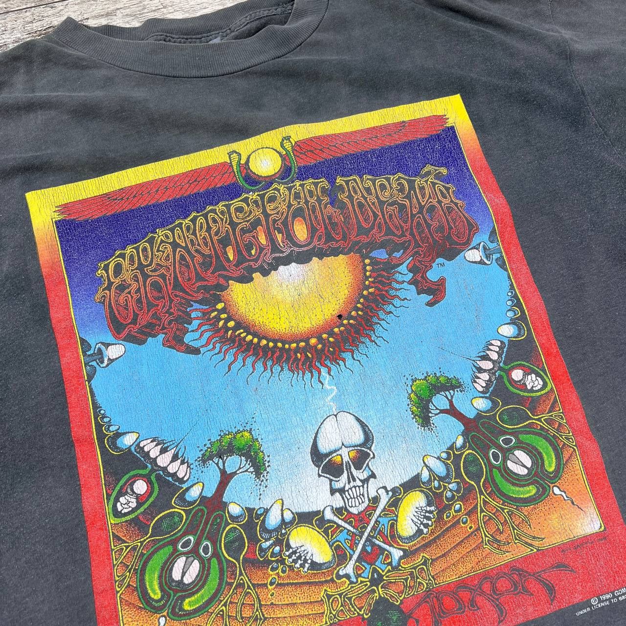 Band Tees × Grateful Dead × Vintage Vintage Grateful Dead 1990 Aoxomoxoa Shrooms T-Shirt Size US XL / EU 56 / 4 - 4 Thumbnail
