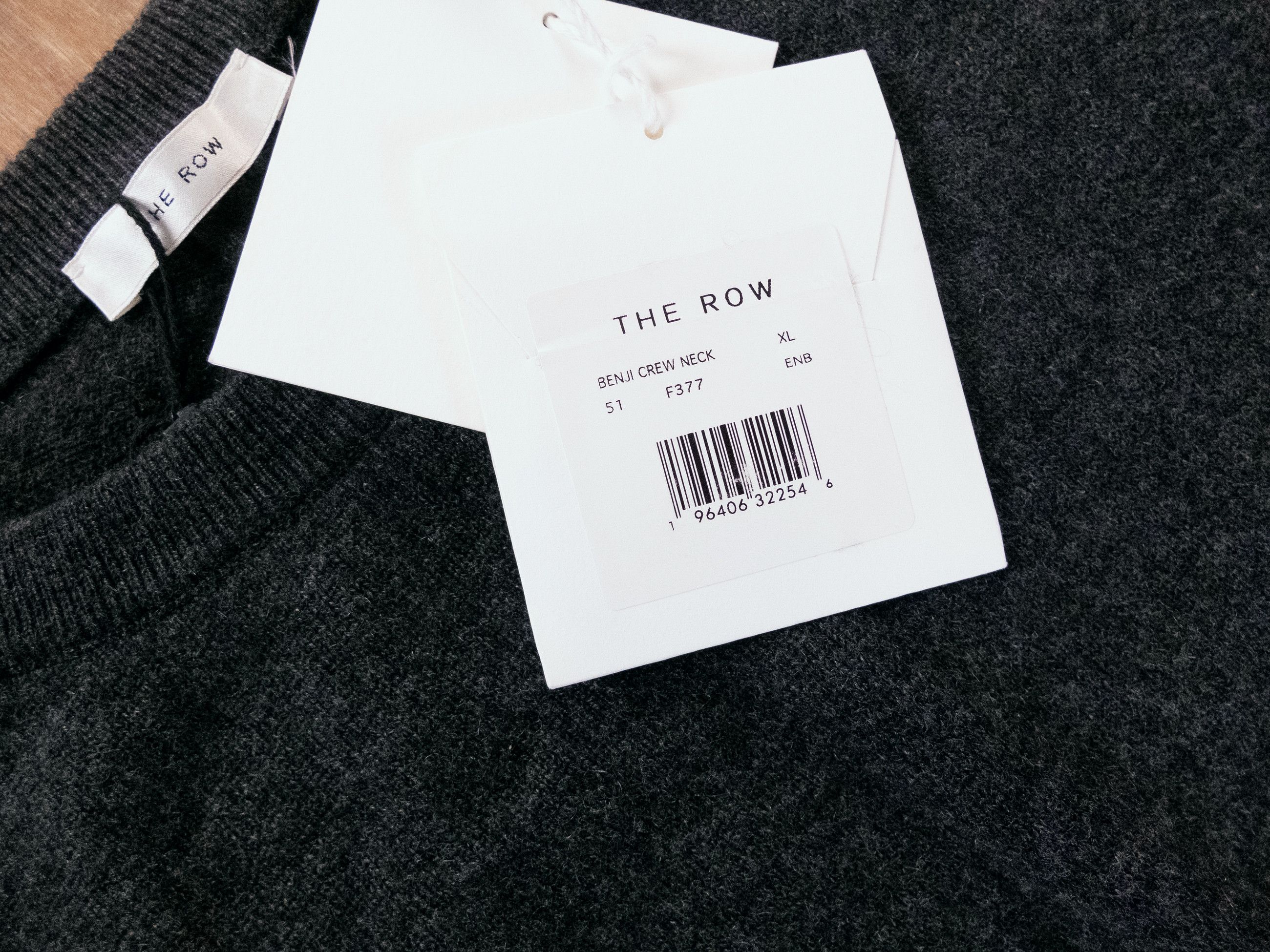 The Row THE ROW Benji dark gray cashmere crewneck sweater XL q Size US XL / EU 56 / 4 - 6 Thumbnail