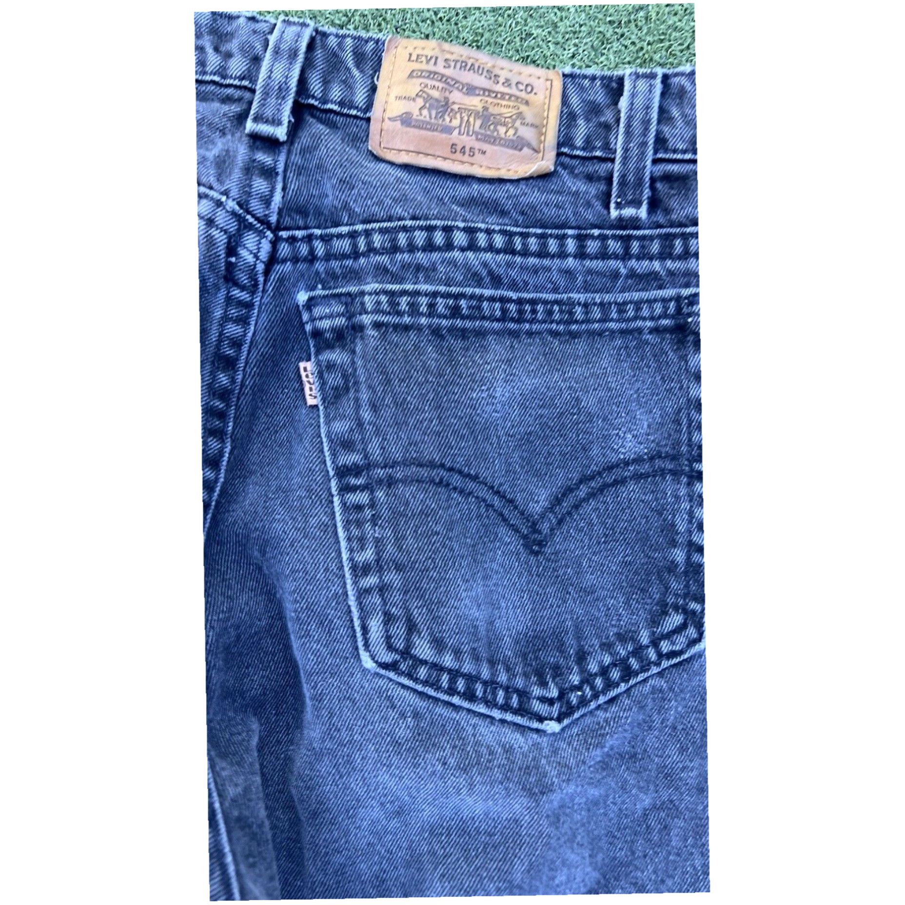 Levi's Vintage 90s Levis 545 Gold Tab Loose Fit 32 X28 USA Black Denim Jeans Size US 32 / EU 48 - 3 Thumbnail