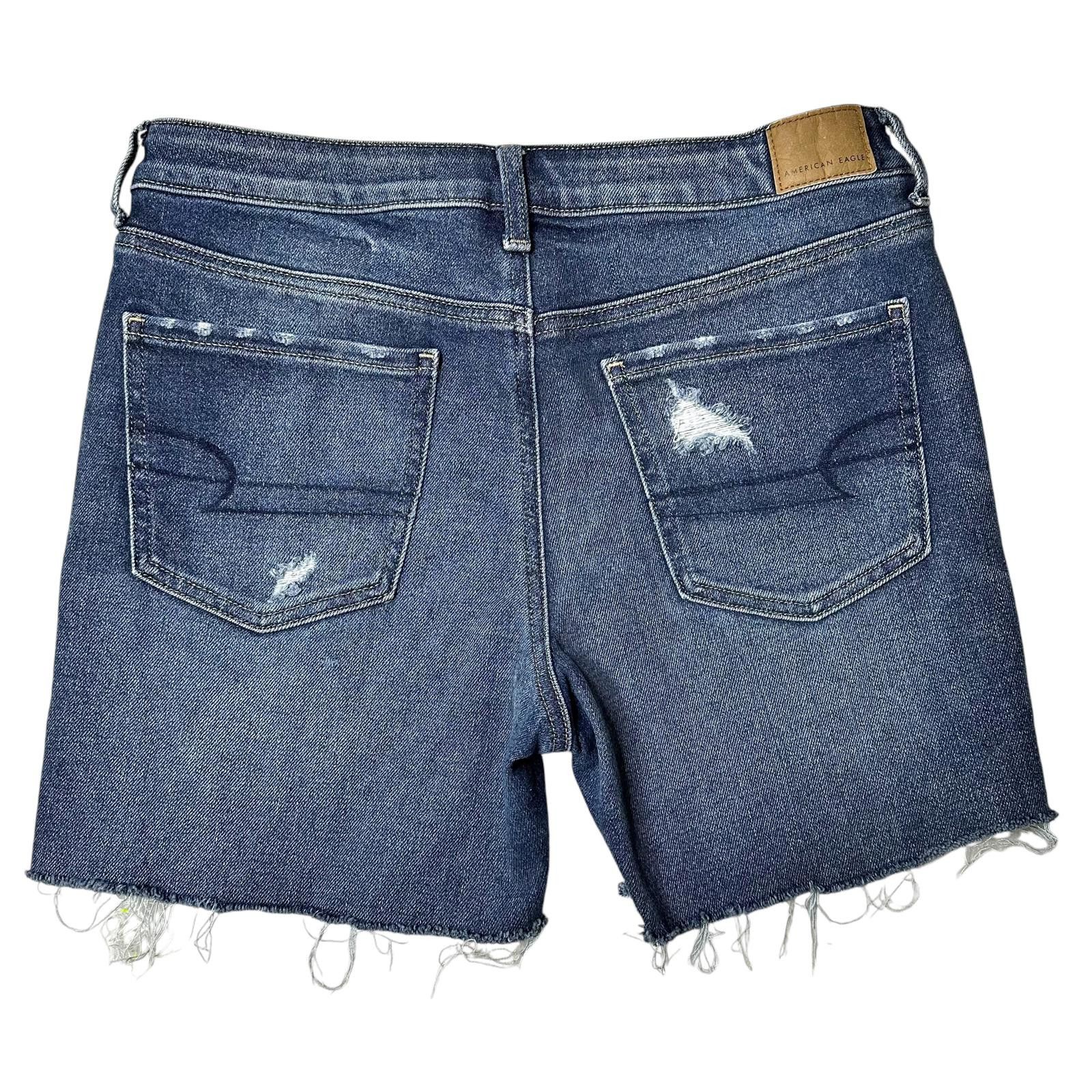 American Eagle Outfitters American Eagle Tomgirl Distressed Denim Shorts 9” Women’s 6 Size 28" / US 6 / IT 42 - 2 Thumbnail