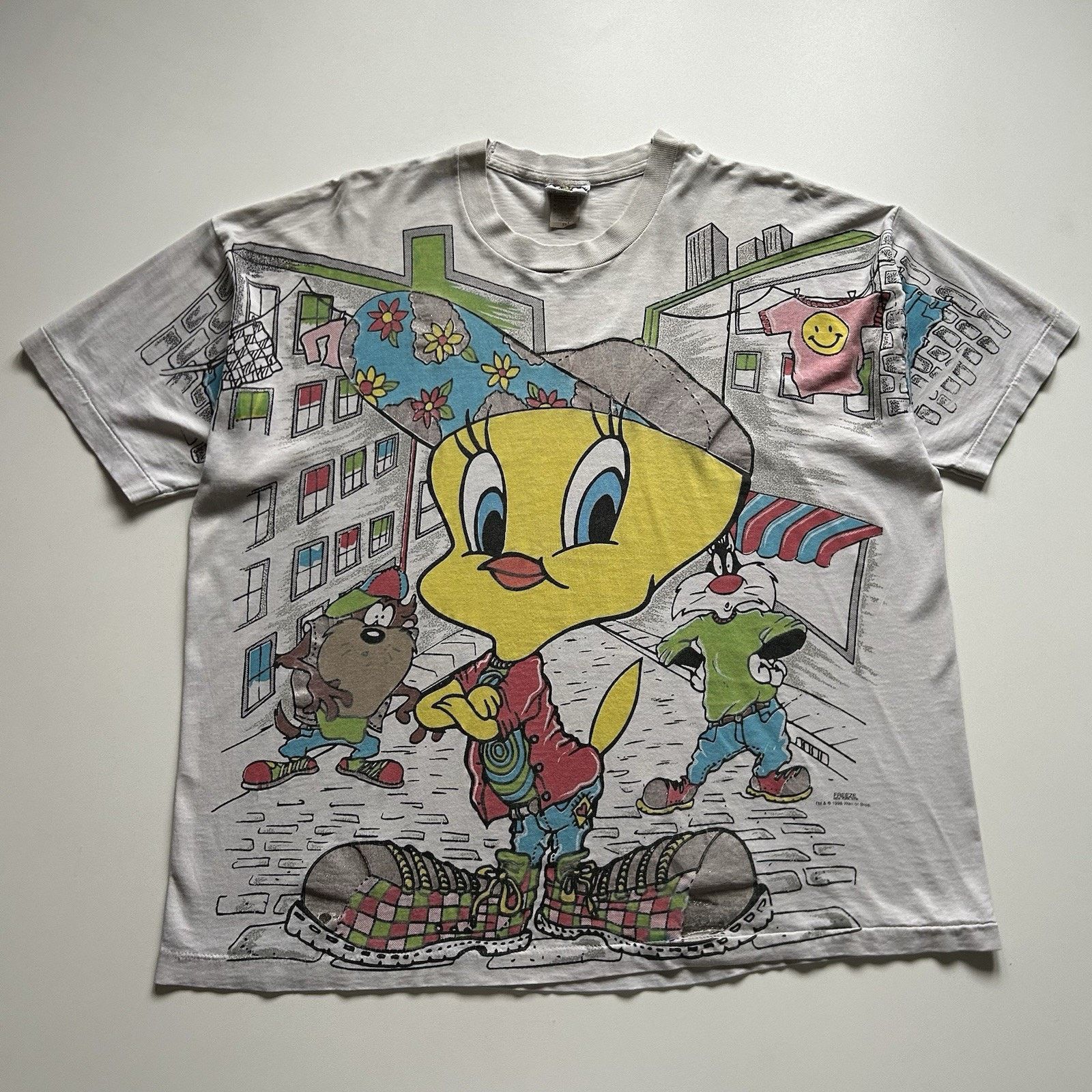 Band Tees × Vintage Vintage 90s U2 Achtung Baby AOP tour t-shirt