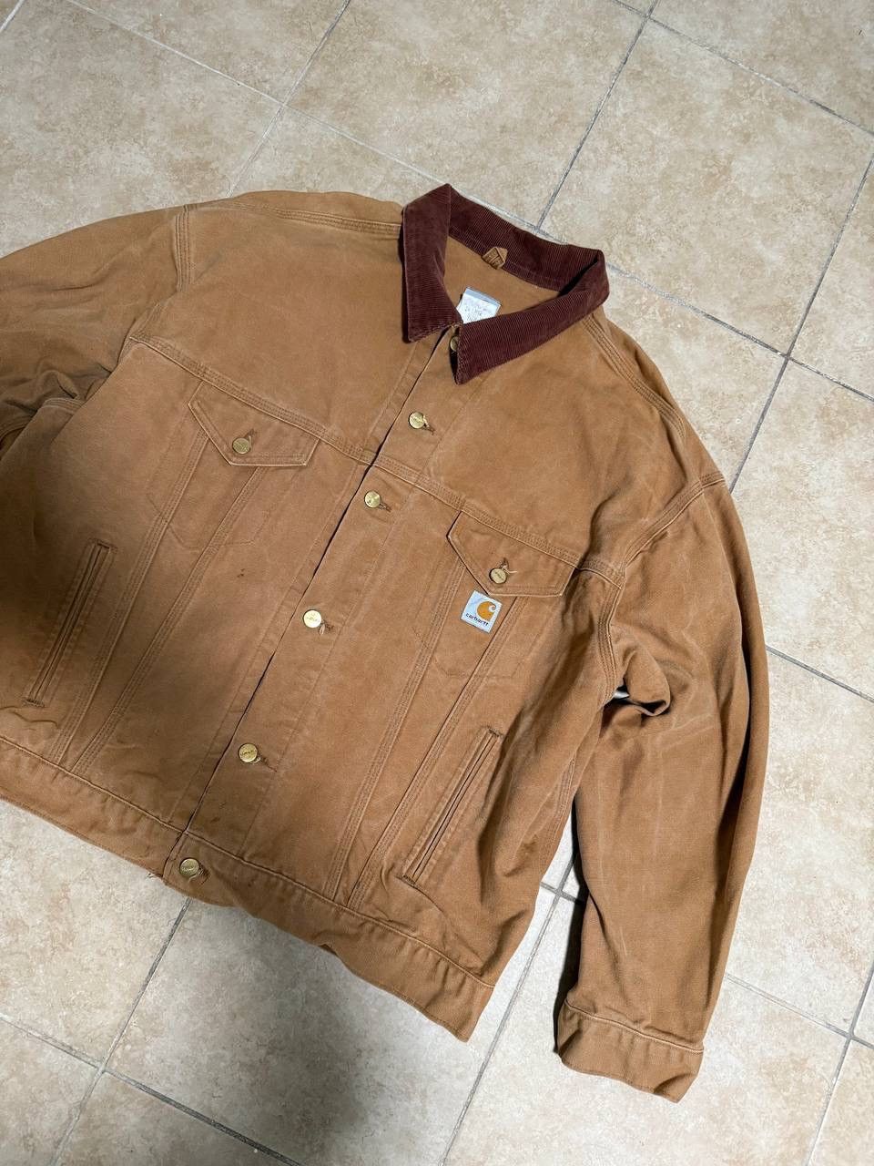 Carhartt Carhartt Tan & Brown Workwear Jacket vintage rare jeans XL Size US XL / EU 56 / 4 - 4 Thumbnail