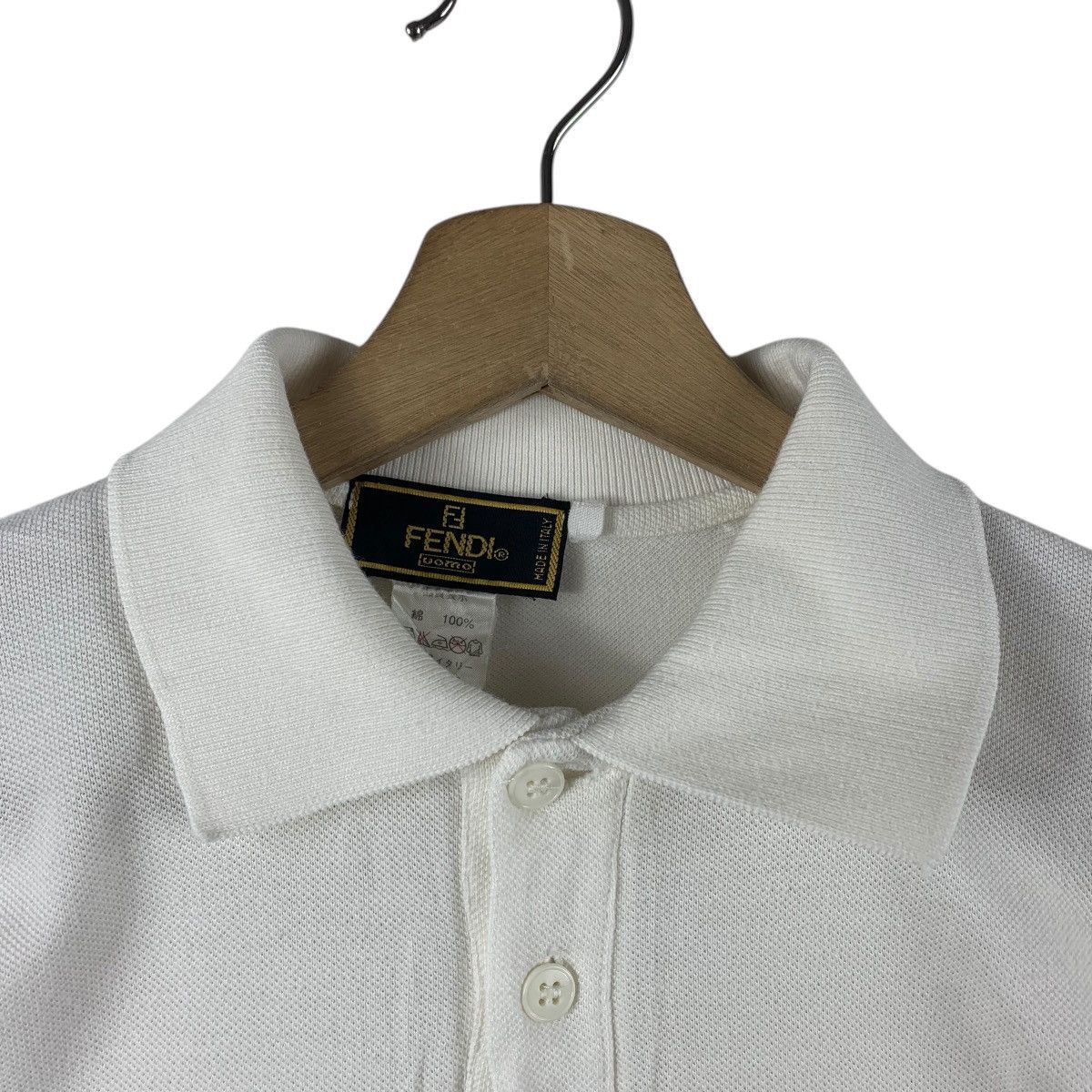 Designer × Fendi × Vintage Vintage FENDI small embroidery polo tee Size US M / EU 48-50 / 2 - 5 Thumbnail