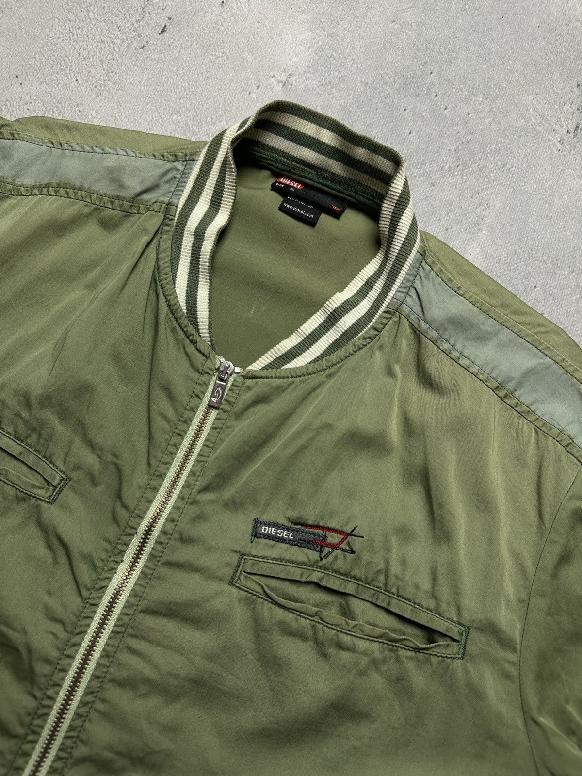Diesel Rare Archive Diesel Olive Green Rider Bomber Jacket y2k 90s Size US XL / EU 56 / 4 - 10 Thumbnail