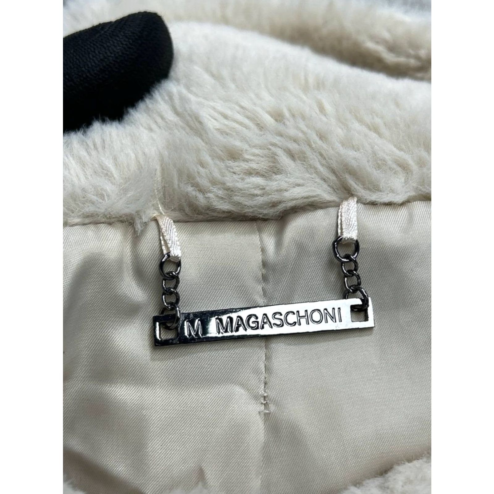 Vintage M Magaschoni Jacket Womens M Beige Faux Fur Full Zip Thermal Insulation Zip Pockets Casual Travel Modern Womens Size M / US 6-8 / IT 42-44 - 4 Thumbnail