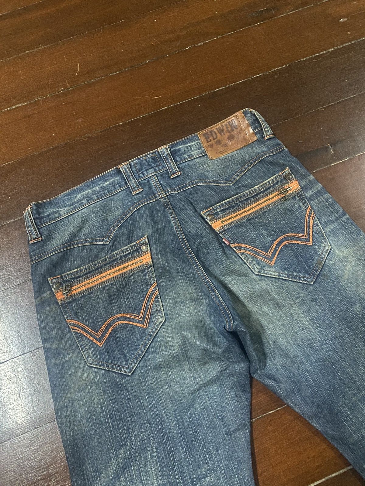 If Six Was Nine Japanese Edwin Exclusive Flared Distressed Jeans wide leg Size US 39 - 15 Thumbnail