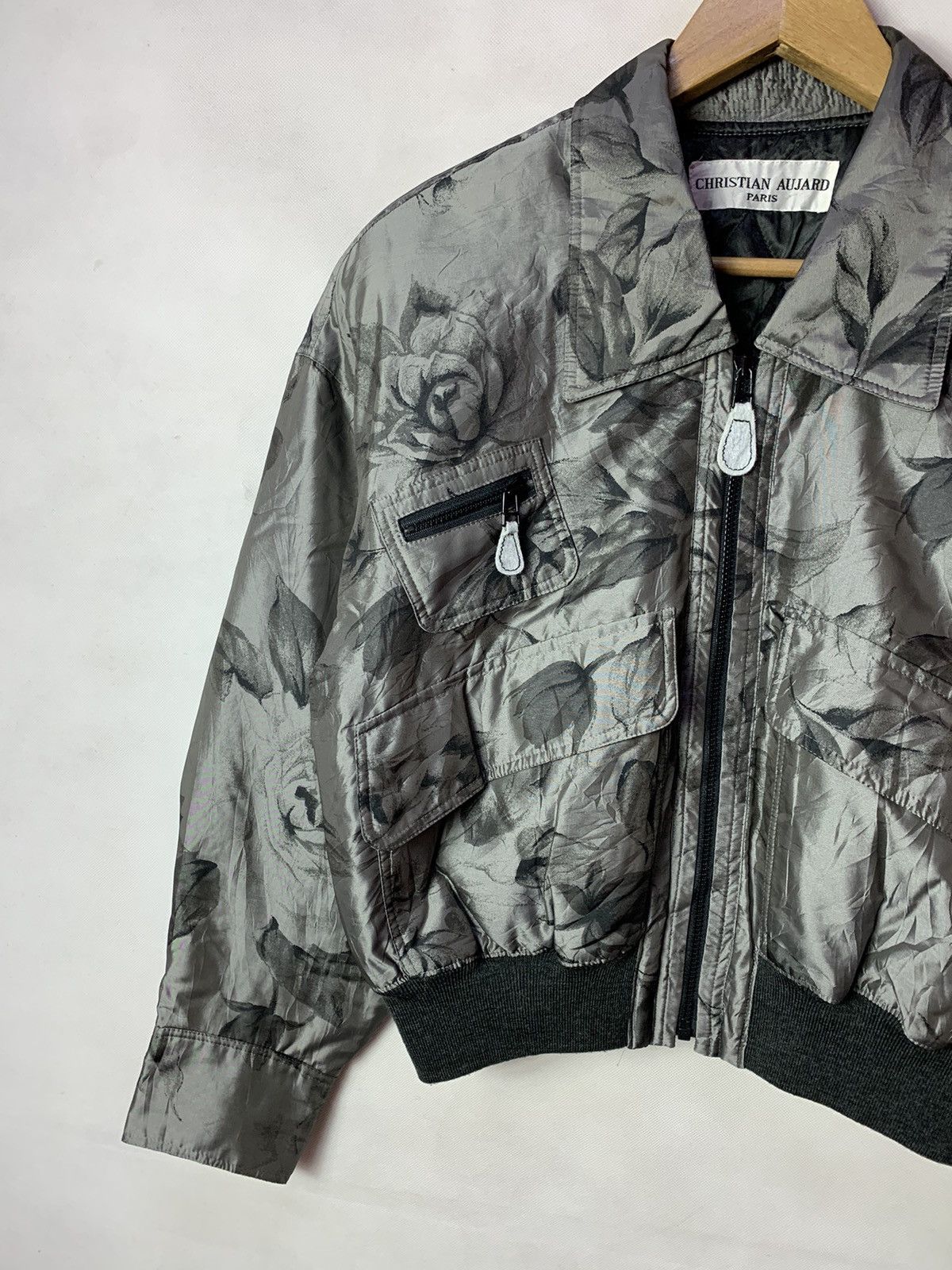 Japanese Brand Rare! Christian Aujard Paris Floral Bomber Flight Jacket Size US M / EU 48-50 / 2 - 4 Thumbnail