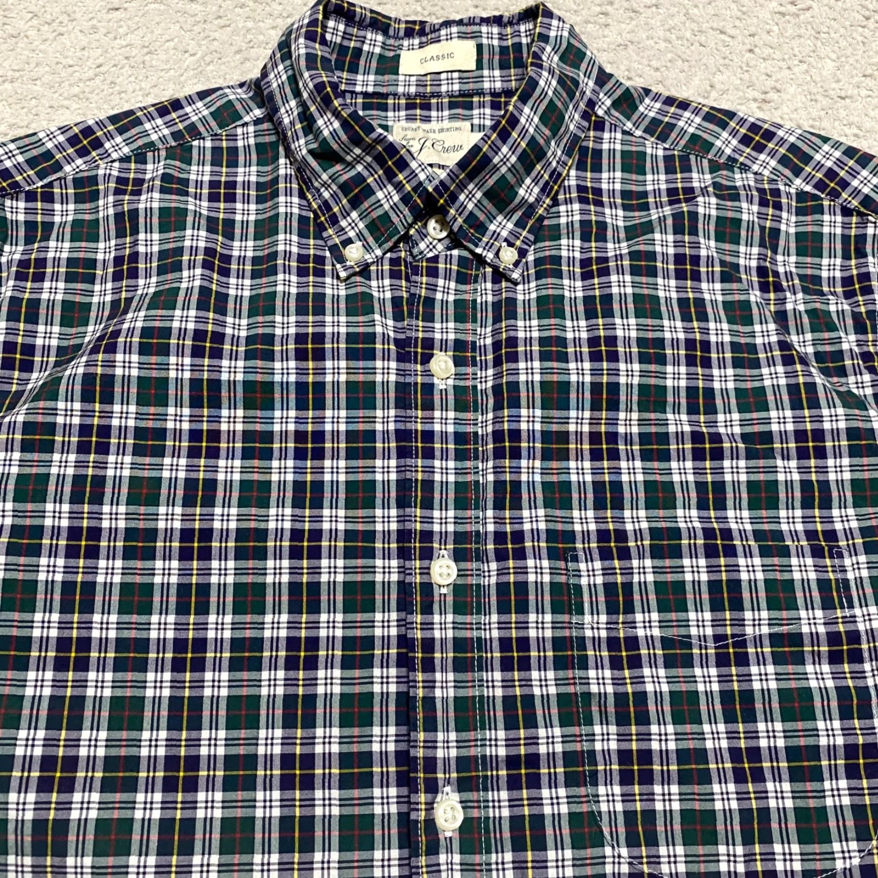 J.Crew J.CREW Mens Shirt Multicolor Plaid Long Sleeve Button-Down 100% Cotton M Adult Medium Regular Cotton Versatile Classic Mens Size US M / EU 48-50 / 2 - 6 Thumbnail