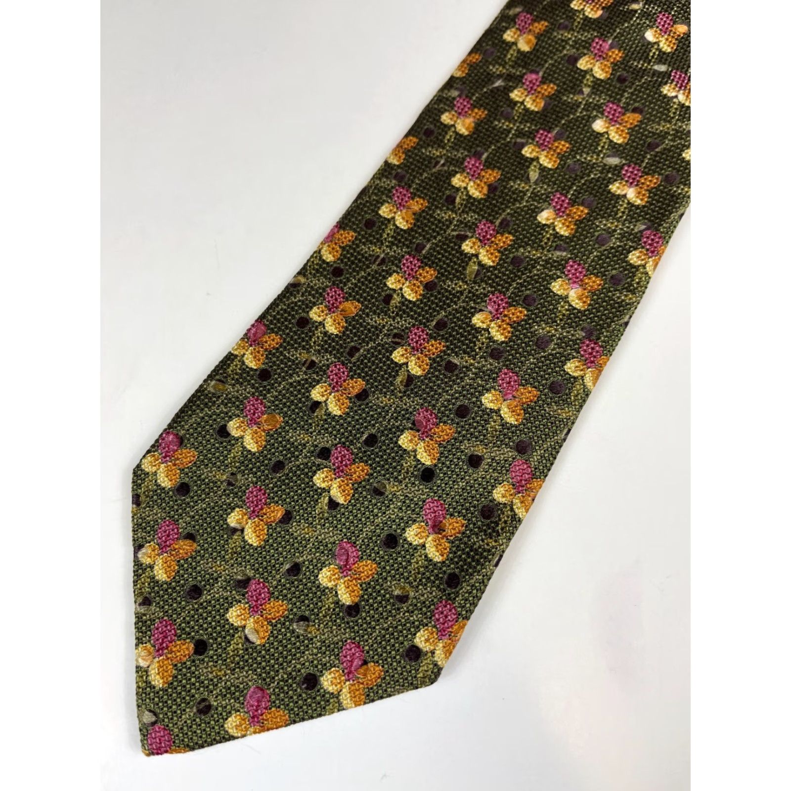 Ermenegildo Zegna VINTAGE Ermenegildo Zegna Men’s Luxury Silk Tie Floral Made in Italy Size ONE SIZE - 2 Thumbnail