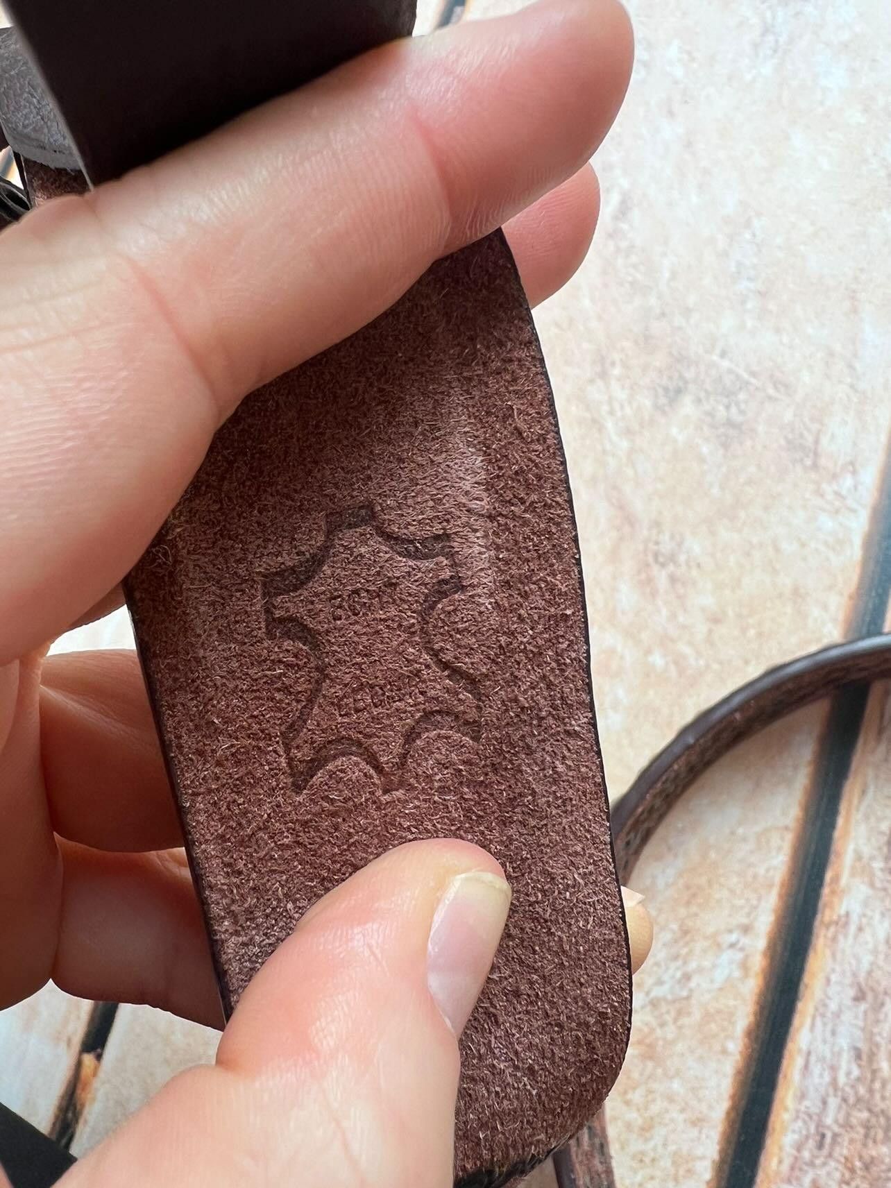 Vintage Leather Belt with rivets Size ONE SIZE - 3 Thumbnail