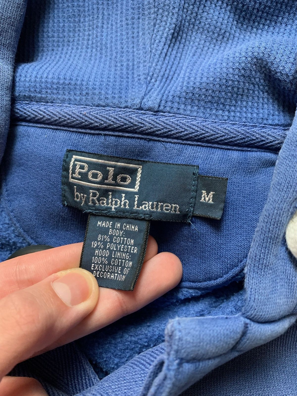 Polo Ralph Lauren × Vintage Vintage hoodie polo Ralph Lauren blue logo size M Size US M / EU 48-50 / 2 - 8 Thumbnail