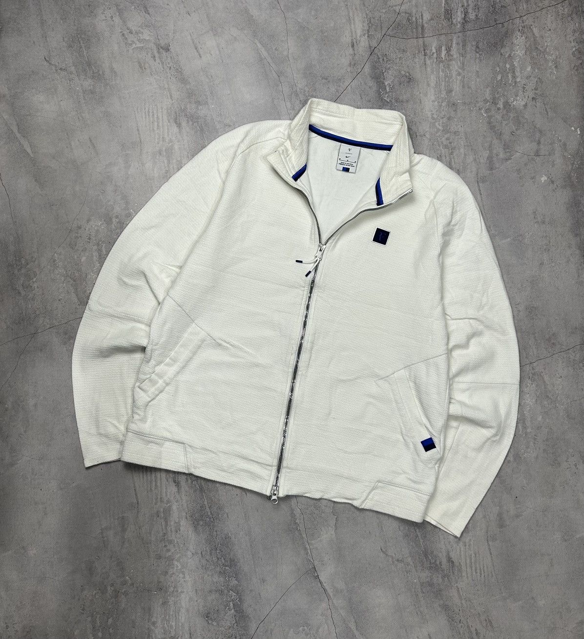 Nike × Vintage Nike Roger Federer RF Tennis Track Jacket White Full Zip Size US M / EU 48-50 / 2 - 1 Thumbnail