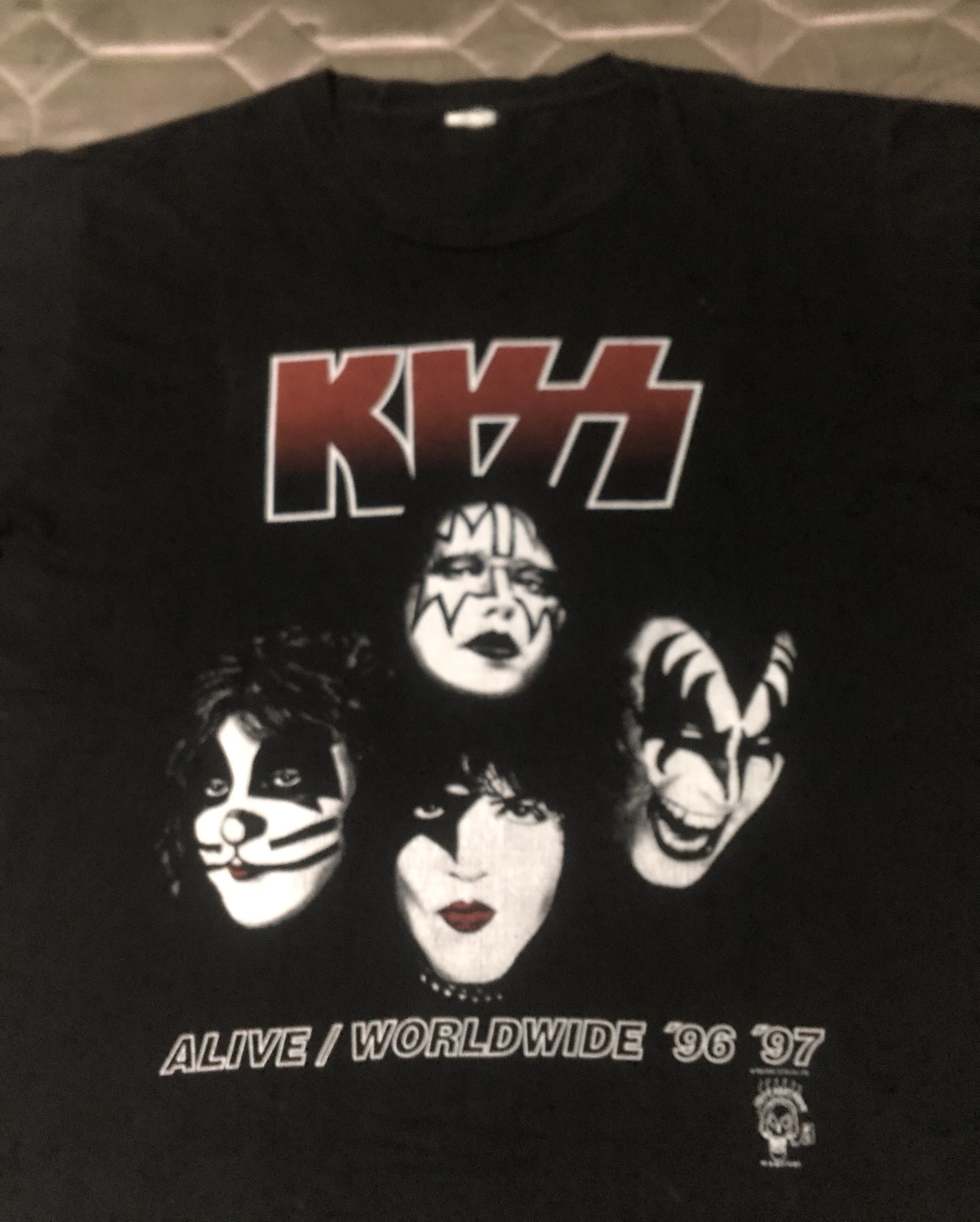 KISS Vintage Kiss Alive Tour 1996 Shirt Metallica AC DC Size US XL / EU 56 / 4 - 1 Thumbnail