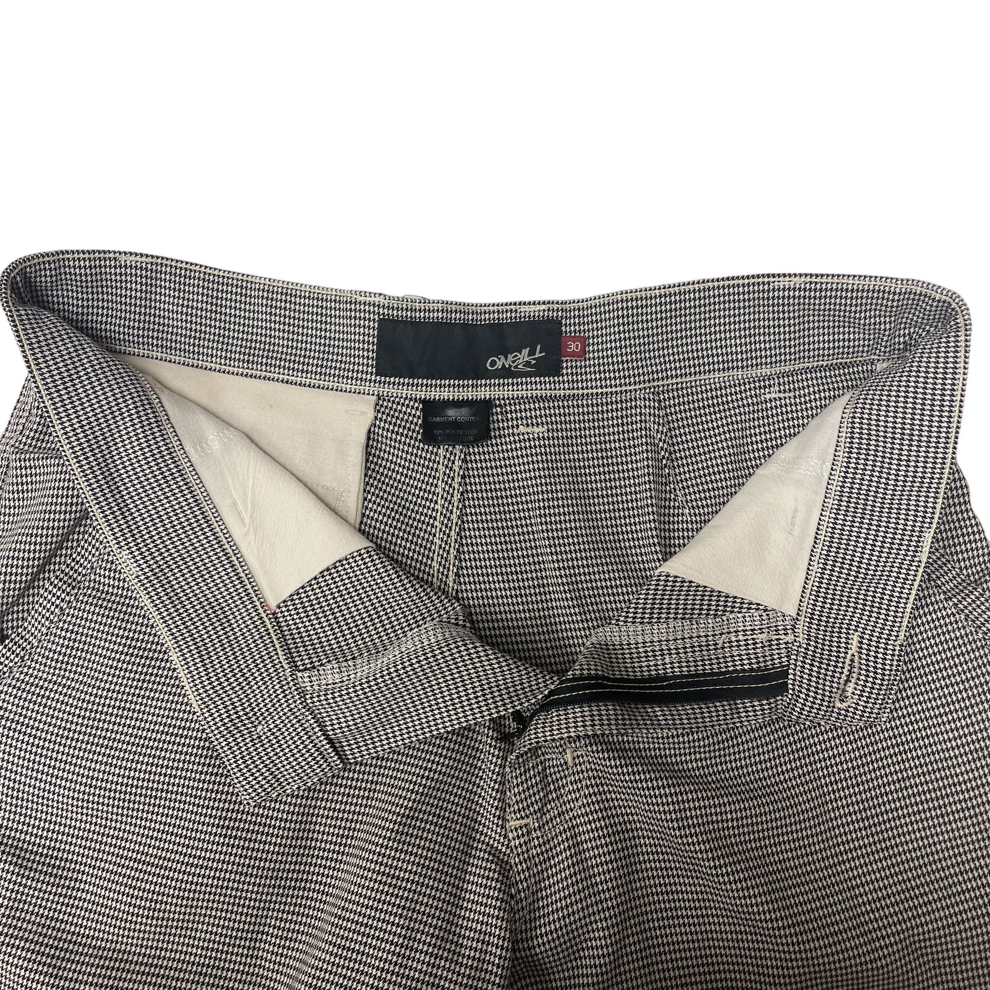 O'Neill Vtg Y2K Oneill Black White HOUNDSTOOTH Cotton Rayon Shorts Size US 30 / EU 46 - 4 Thumbnail