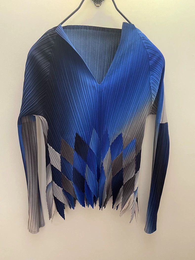 Issey Miyake Issey Miyake Diamond gradient long-sleeved shirt Size M / US 6-8 / IT 42-44 - 2 Thumbnail