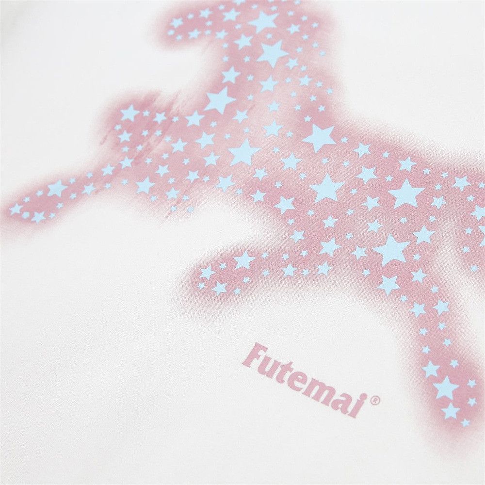 Japanese Brand Casual Loose-fitting Men's Hip Hop Horse Print T-shirt Size US M / EU 48-50 / 2 - 4 Thumbnail